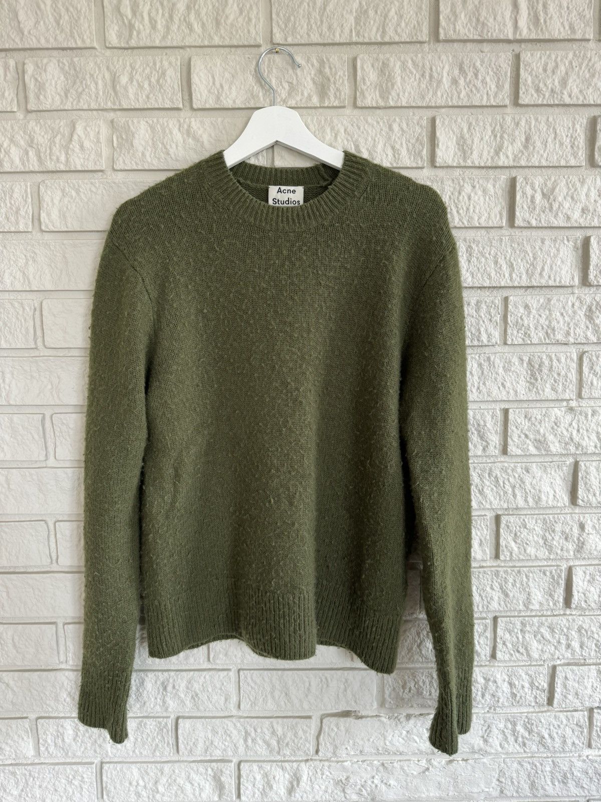 image of Acne Studios Acne Pilled Knit Moss Green, Men's (Size Medium)