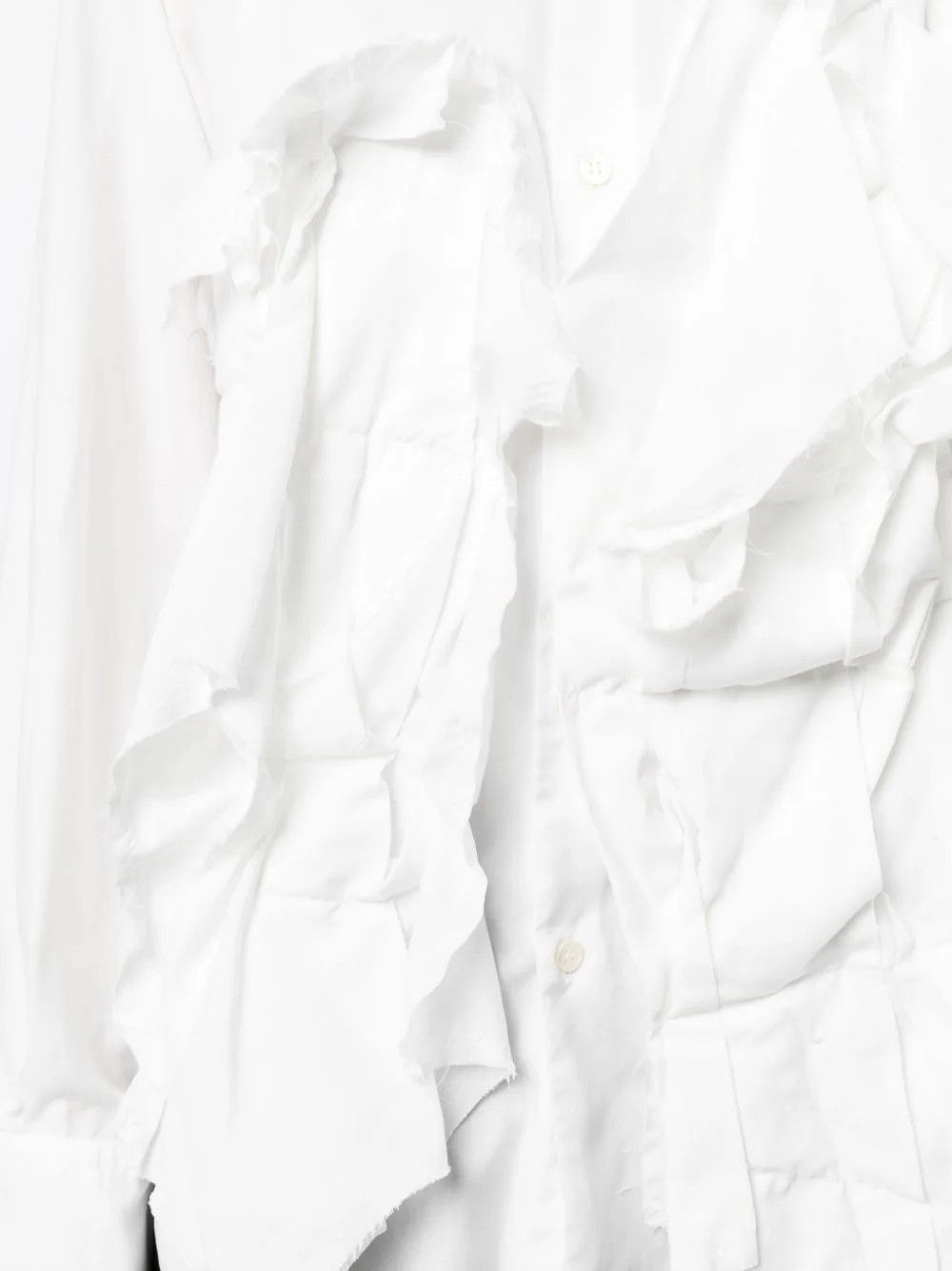 Comme des Garcons o1mle0824 Applique Detail Shirt in White Size L / US 10 / IT 46 - 5 Thumbnail