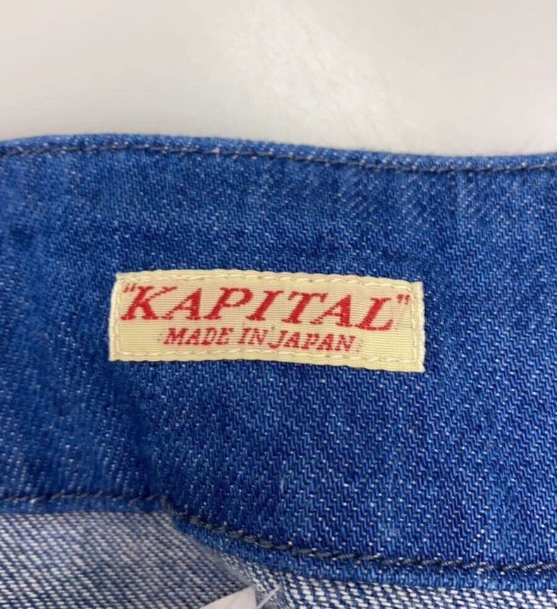 Kapital Color-Blocked Denim Dress with Irregular Pockets-2506 Size 22" - 3 Thumbnail