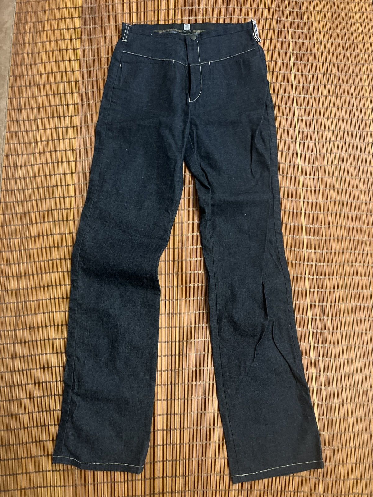 Marithe + Francois Girbaud Marithe & girbaud Dark blue wash straight leg denim jeans Size 29" - 2 Thumbnail