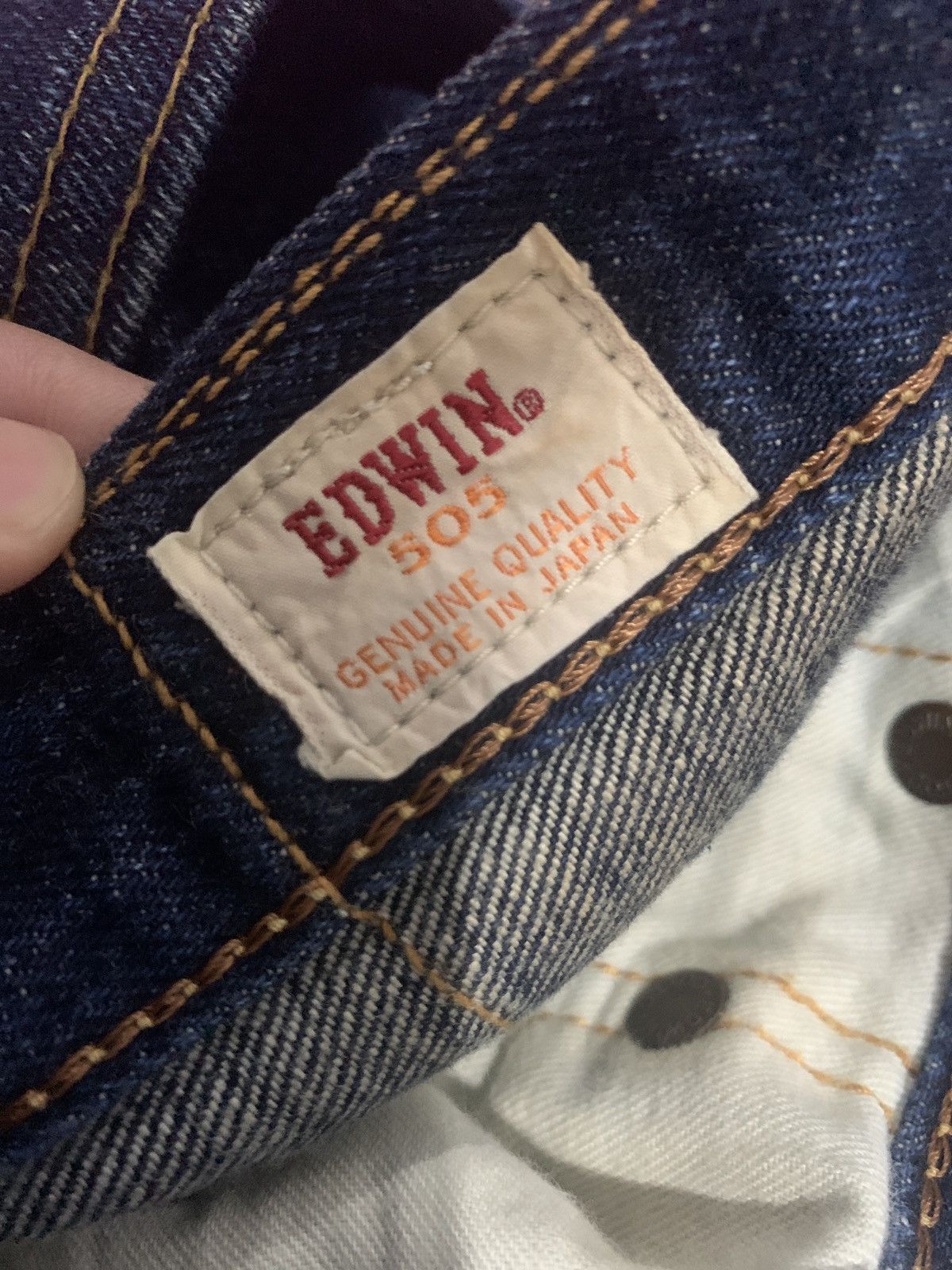 Edwin VINTAGE EDWIN 505ZX SELVEDGE RUSTY JAPANESE DISTRESSED DENIM Size US 32 / EU 48 - 18 Thumbnail