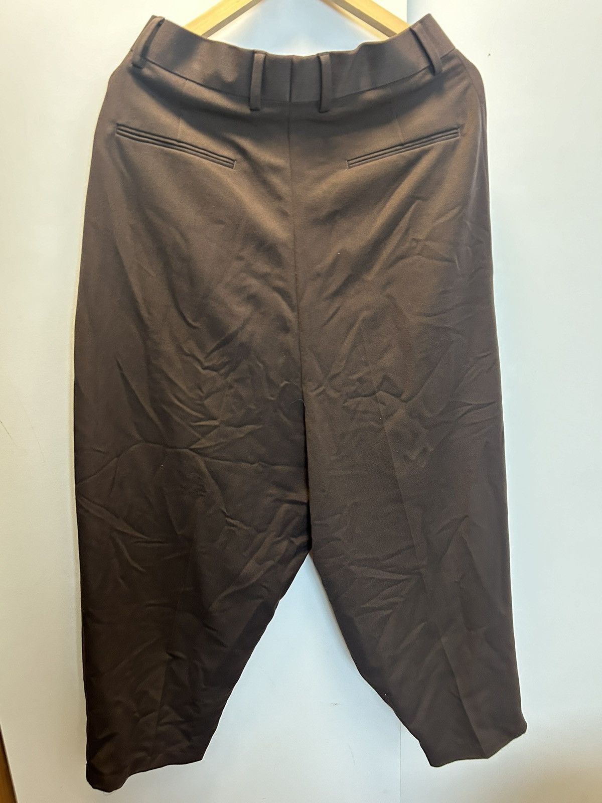 Asos asos brown wide fit pleated pants Size US 32 / EU 48 - 2 Thumbnail