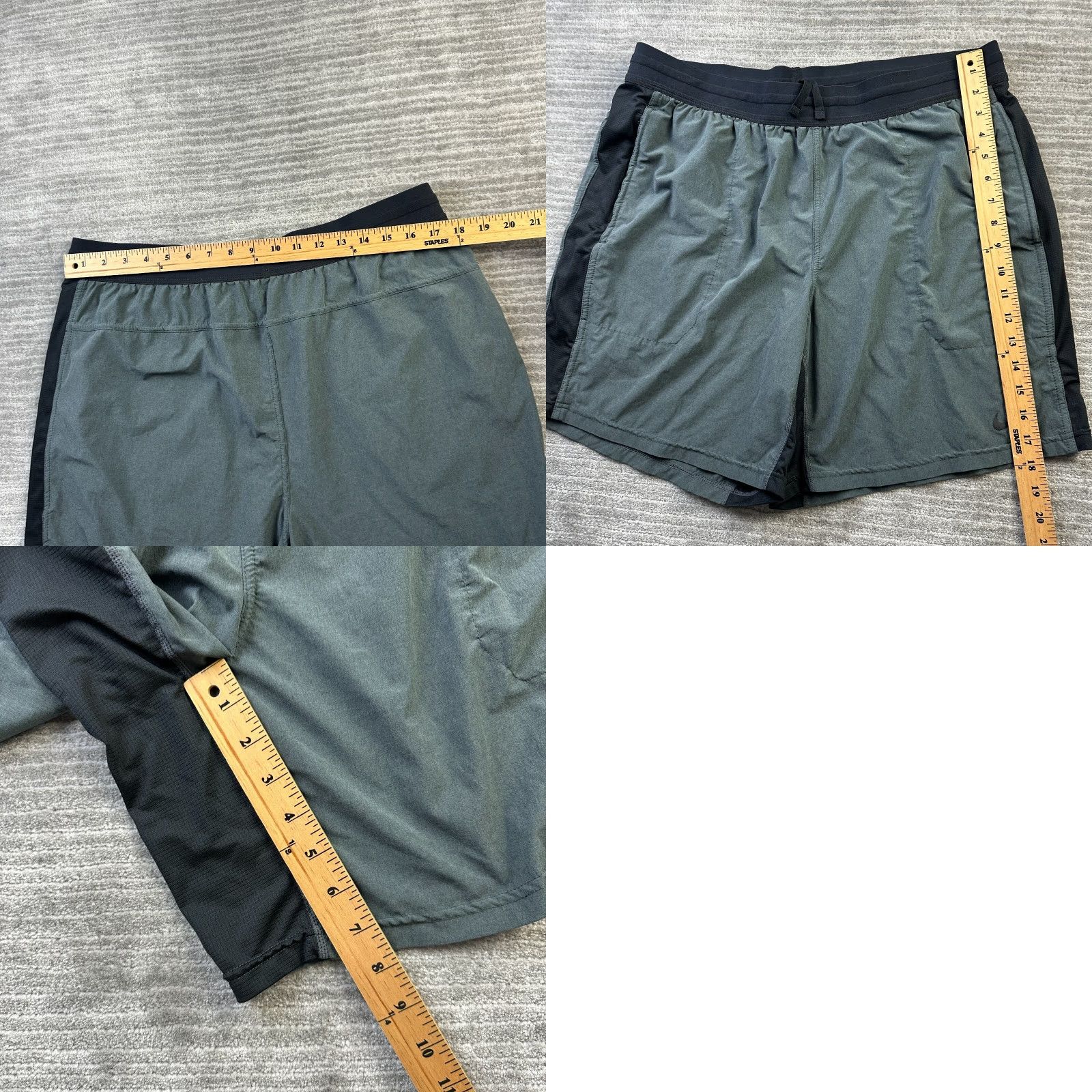 Nike Nike Shorts Mens 2XL Gray 7" Dri Fit Yoga Athletic Activewear Pocket Drawstring Size US 39 - 8 Thumbnail