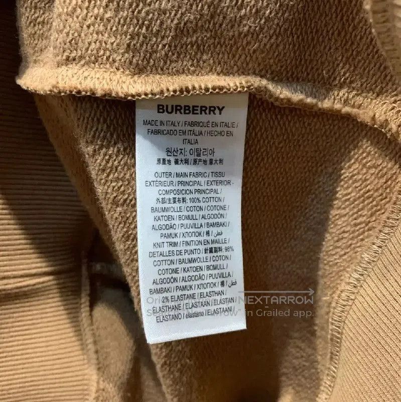 Burberry Burberry Khaki Cotton Men's Sweatshirt. Size US XL / EU 56 / 4 - 8 Thumbnail