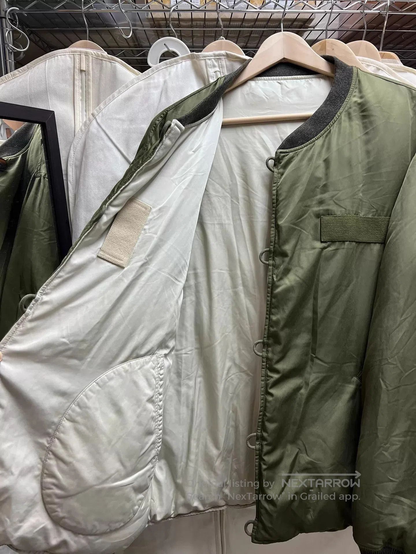 Visvim Green XL Bomber Jacket with Button Front. Size US XL / EU 56 / 4 - 5 Thumbnail
