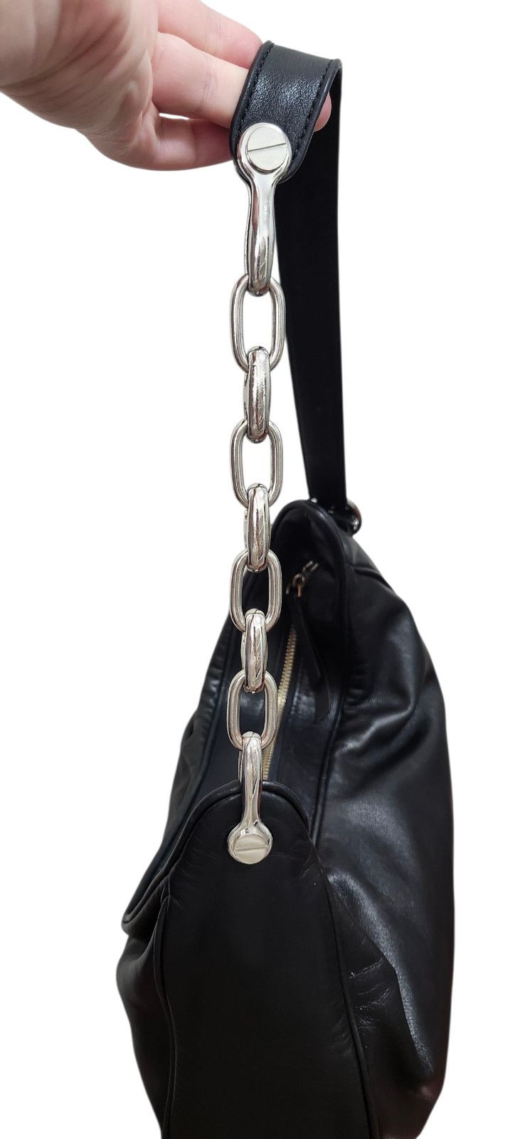 Marc Jacobs MARC JACOBS THE TEMPO LEATHER HOBO SHOULDER BAG BLACK Size ONE SIZE - 9 Thumbnail