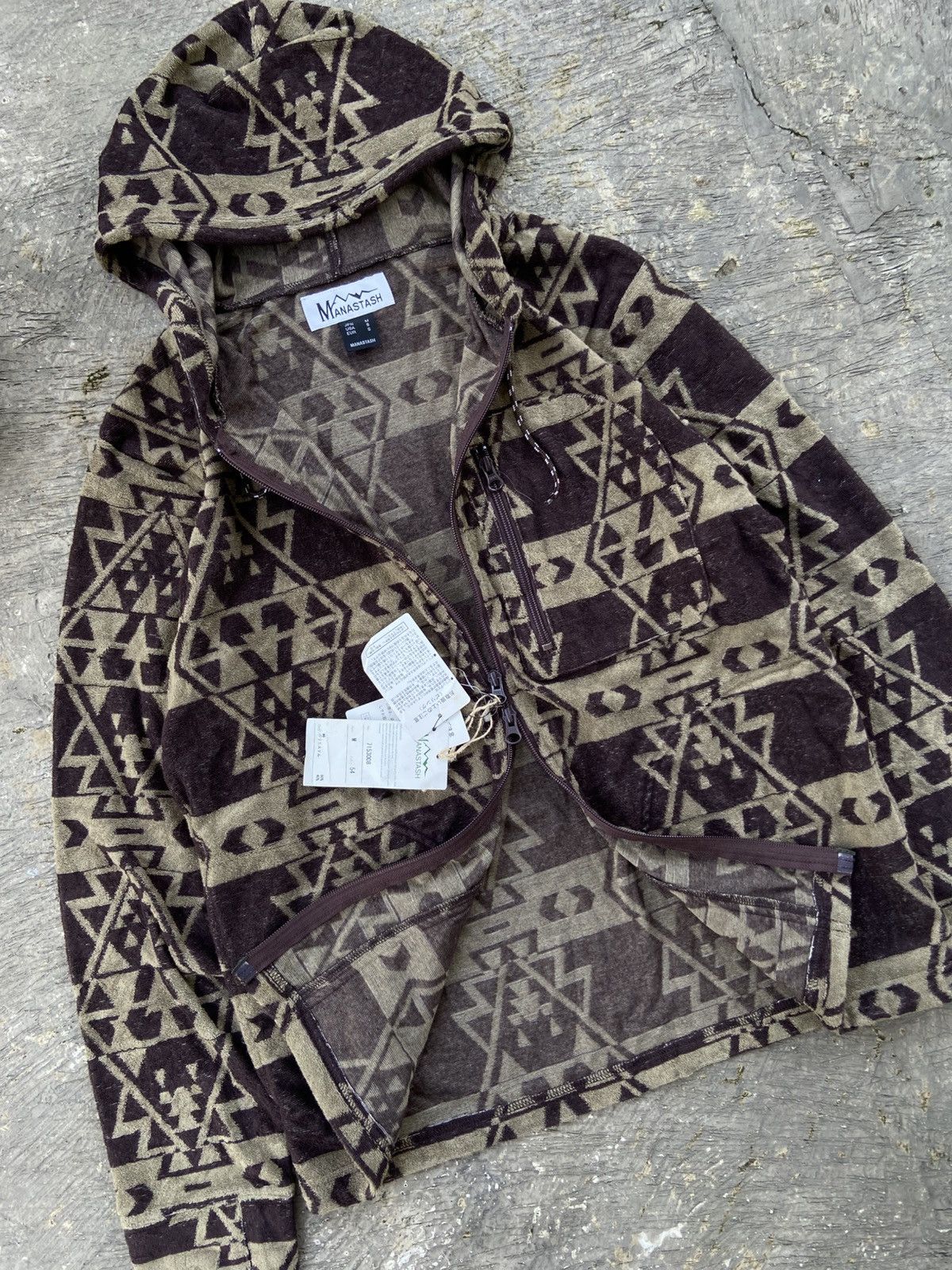 Manastash (NWT) Manatash Flecee Zip Up Hoodie Navajo Pattern Size US M / EU 48-50 / 2 - 5 Thumbnail
