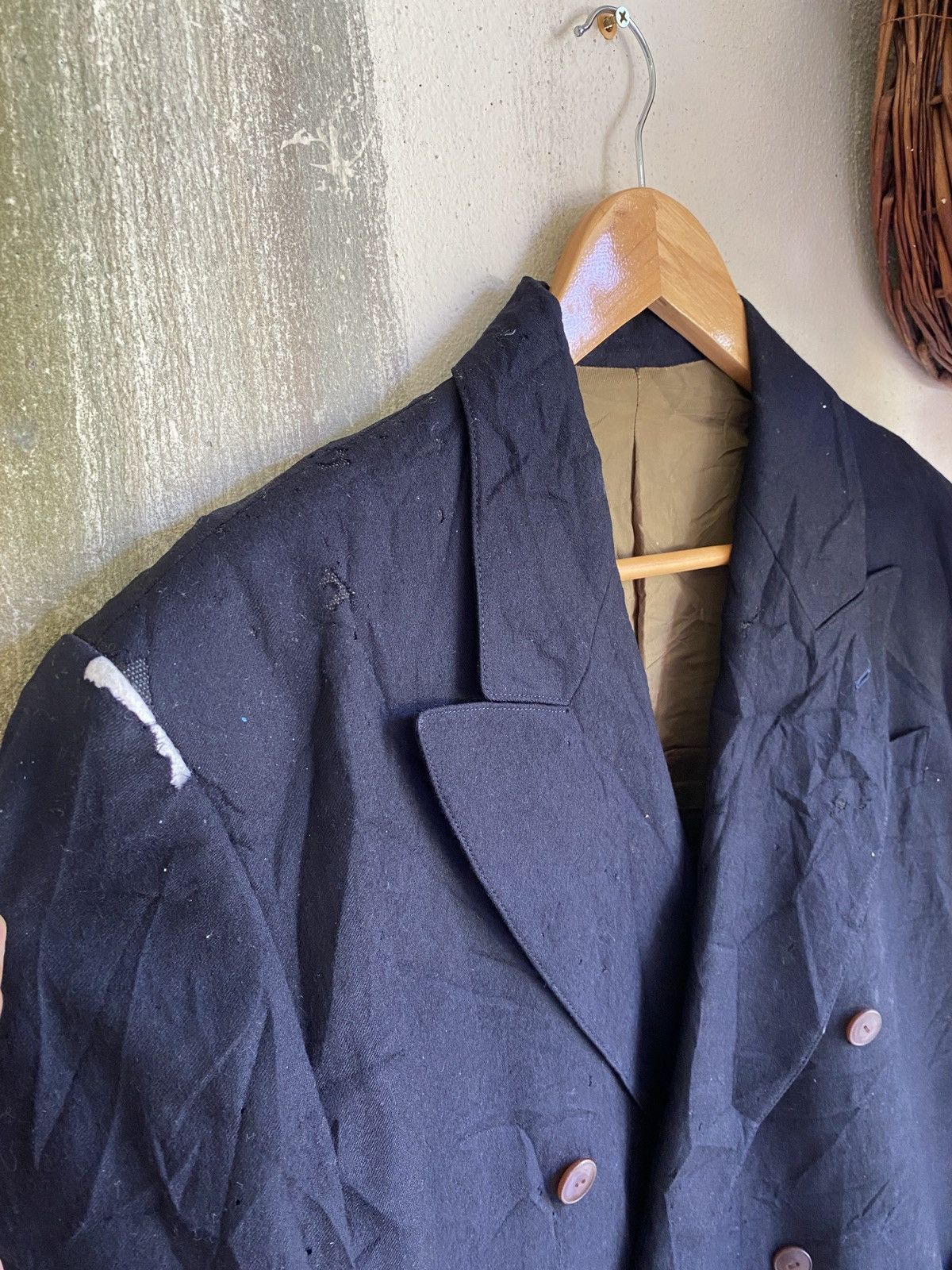 Japanese Brand × Jean Paul Gaultier ✨Steals✨Jean Paul Gaultier Homme Blazers Distressed Size 48S - 4 Thumbnail