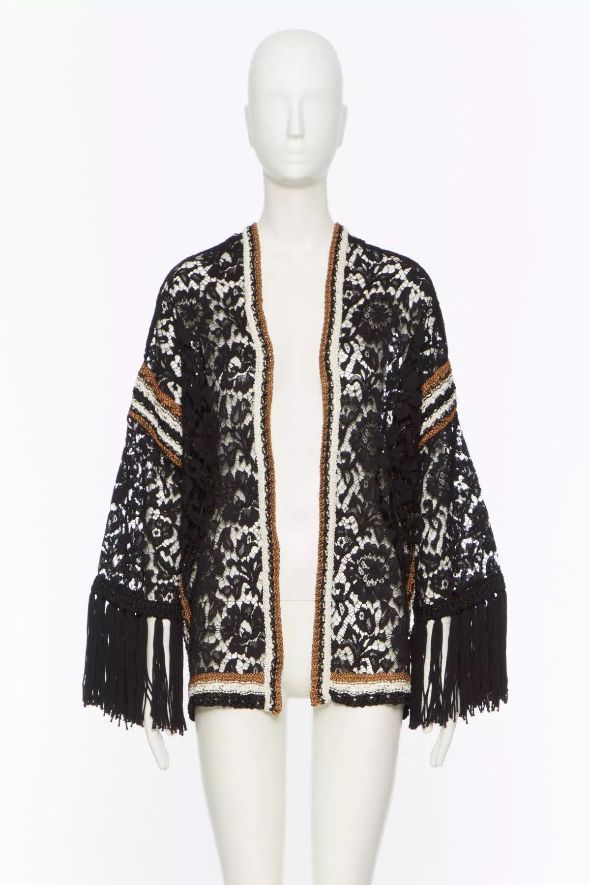 Valentino o1s1wg110426 Lace Cardigan in Multicolor Size L / US 10 / IT 46 - 1 Thumbnail