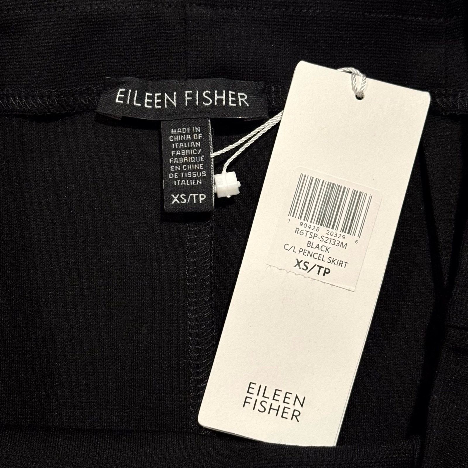 Eileen Fisher NWT Eileen Fisher Pencil Skirt Black XS Tencel Ponte Midi Size 26" / US 2 / IT 38 - 3 Thumbnail