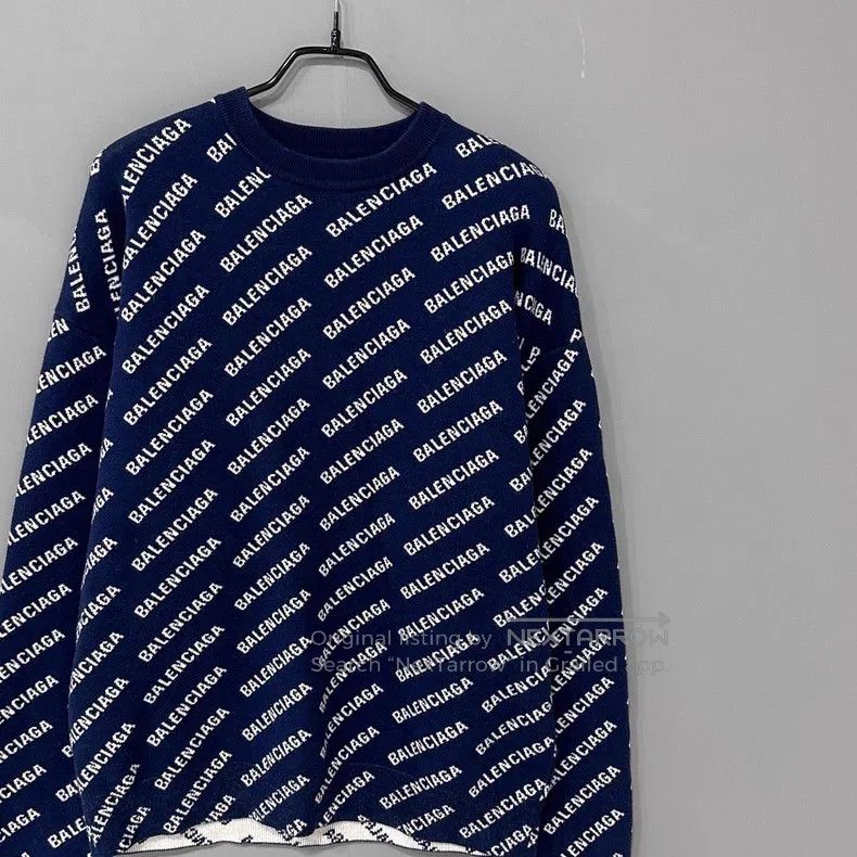 Balenciaga Balenciaga Blue Barrage Knit Sweater Size US XS / EU 42 / 0 - 2 Thumbnail