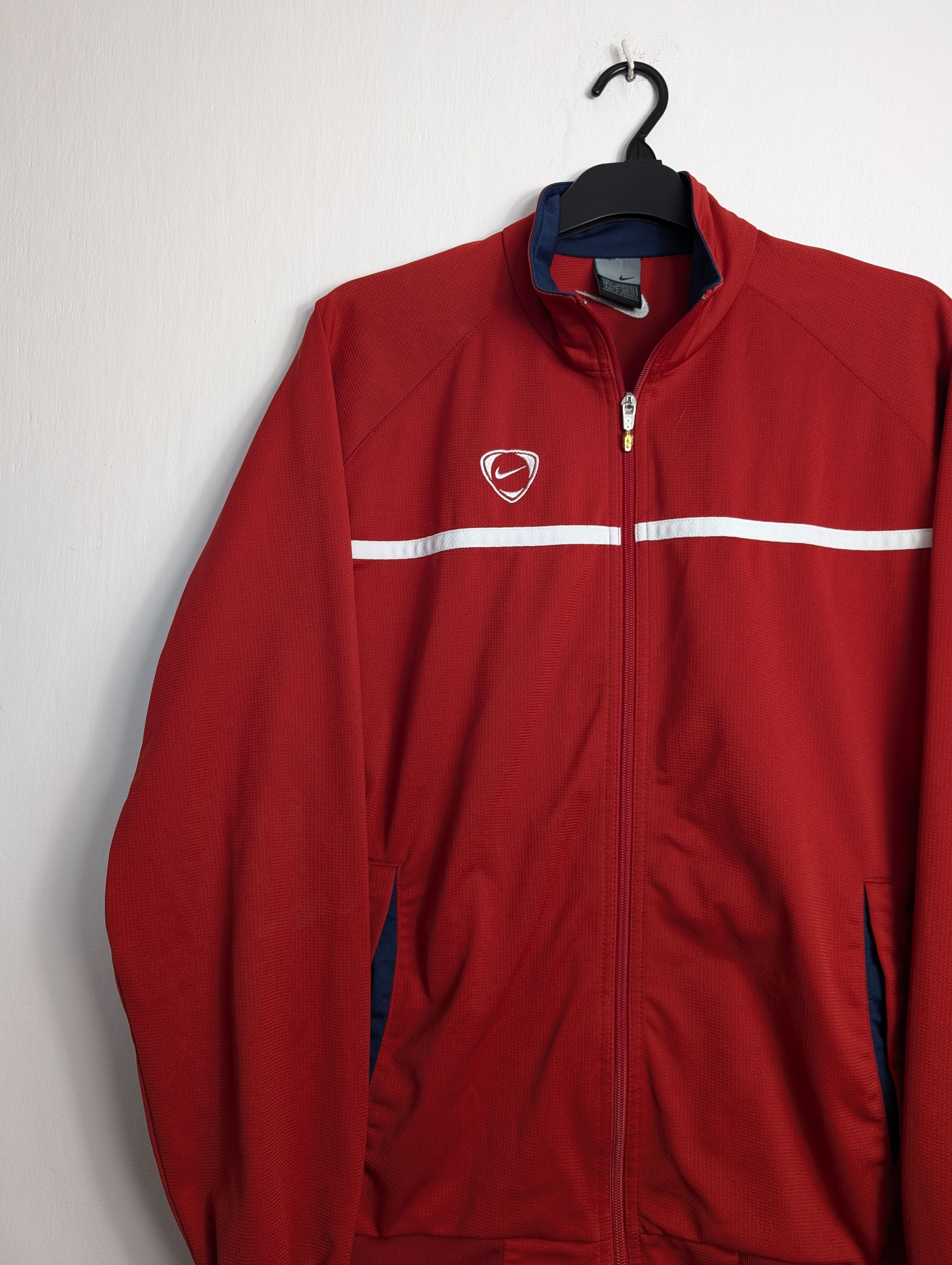 Nike Nike Vintage Track Jacket Red Navy Retro Y2K Streetwear Boxy Size US L / EU 52-54 / 3 - 2 Thumbnail