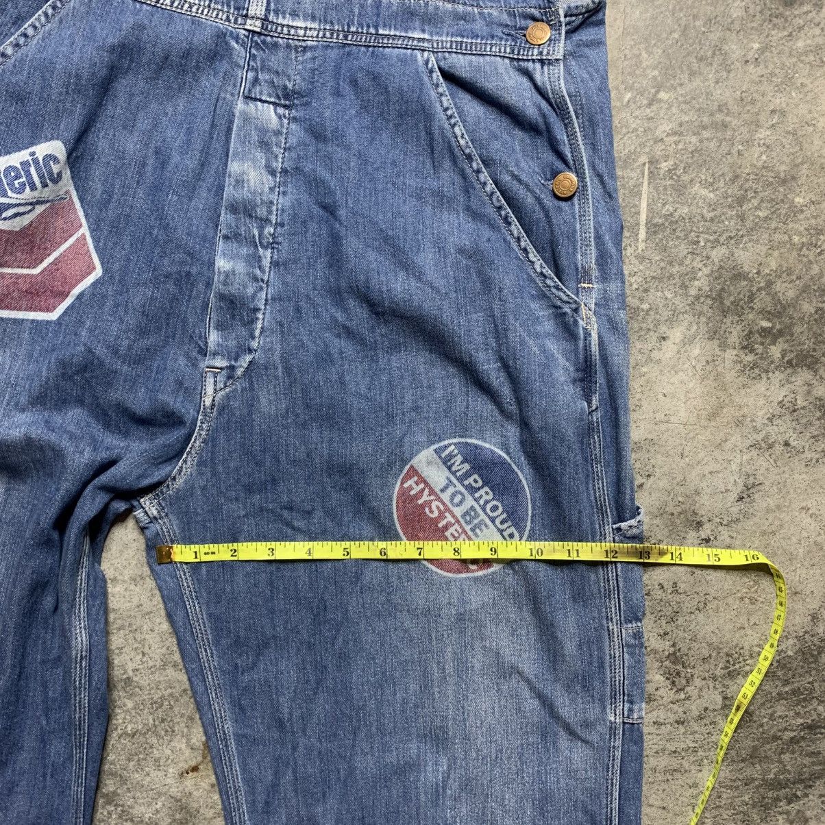 Hysteric Glamour × Japanese Brand Vintage Hysteric Glamour Overalls Multi Printed Logo Denim Size US 33 - 16 Thumbnail