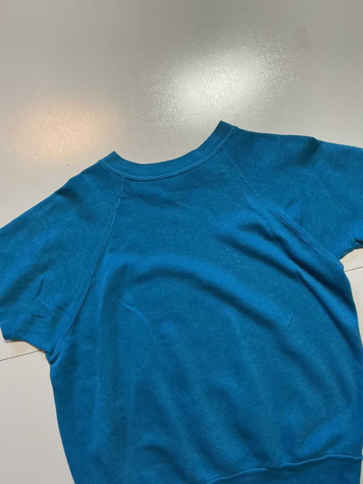Vintage Vintage 70s 80s Short Sleeve Blue Blank Pullover Sweatshirt Size US S / EU 44-46 / 1 - 4 Thumbnail