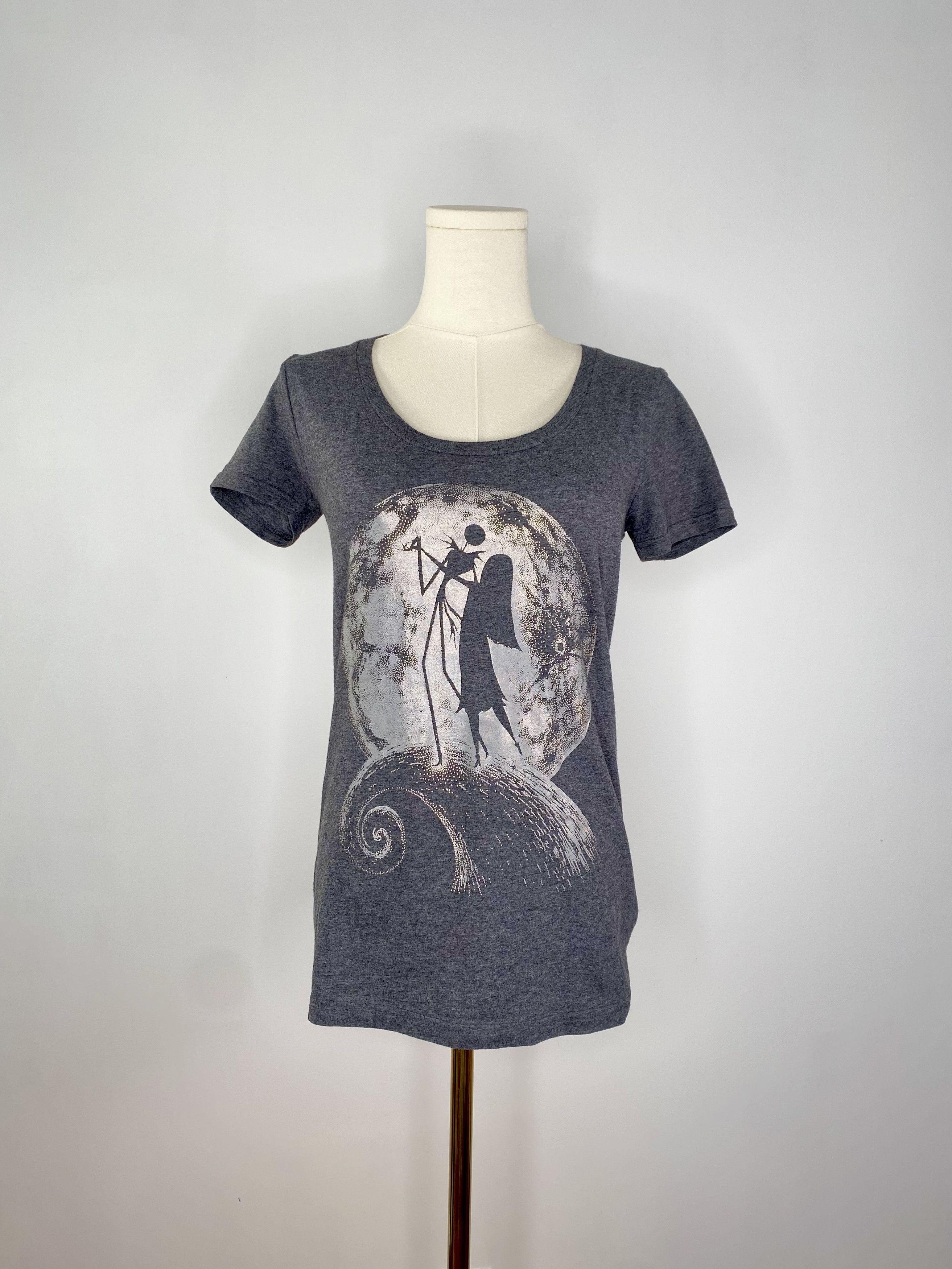 Disney Nightmare Before Christmas, Tim Burton - Gray Graphic Shirt Size S / US 4 / IT 40 - 1 Thumbnail