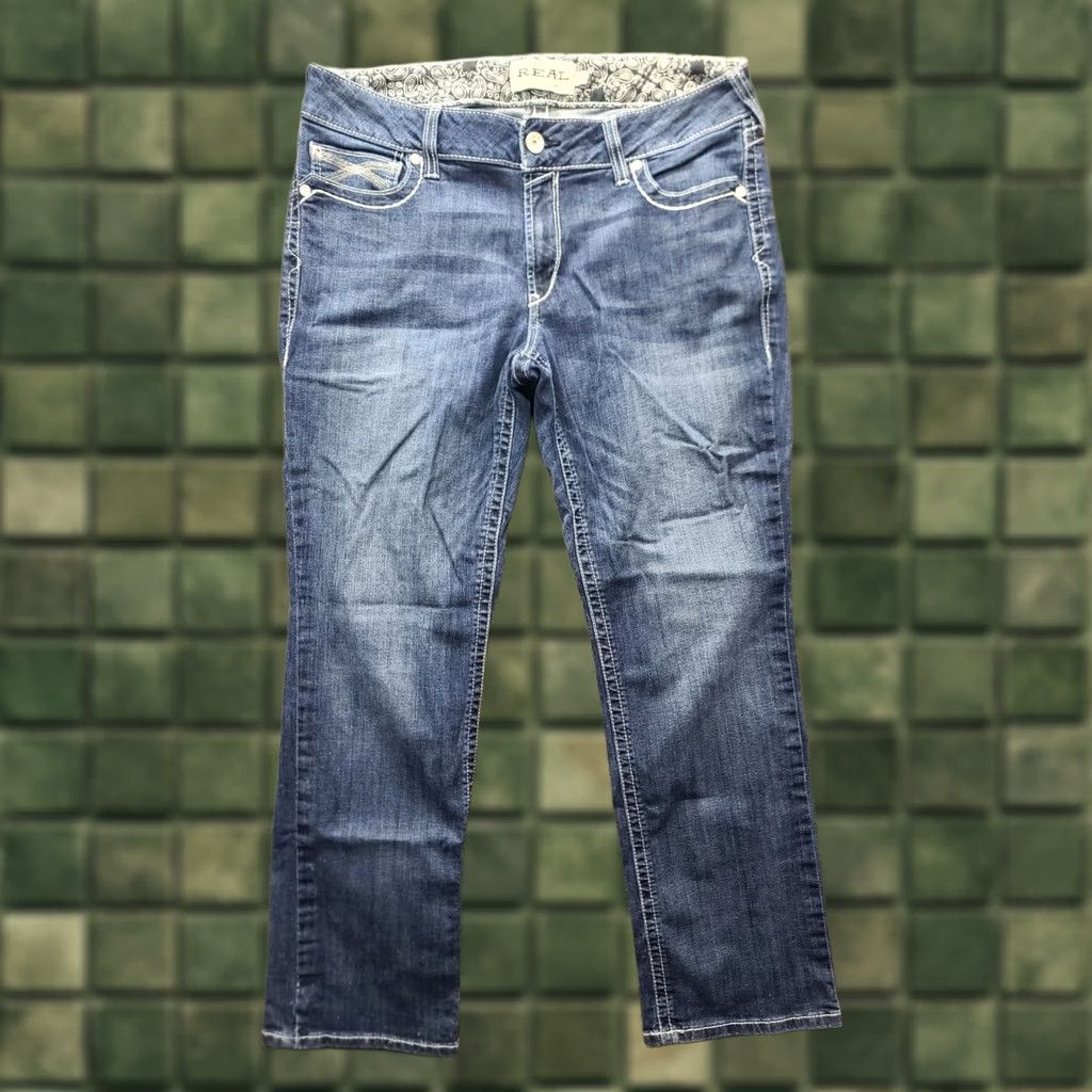 Ariat VINTAGE Ariat Real Denim Ivy Jeans Womens 34x32 Slim Fit Straight Leg Mid Rise Stackable Size 24" / US 00 / IT 34 - 1 Thumbnail
