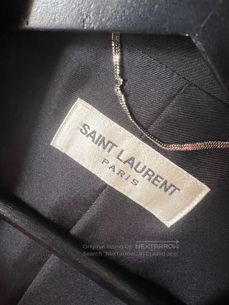 Saint Laurent Paris Saint Laurent Black Wool Blazer with Gold Buttons Size US M / EU 48-50 / 2 - 3 Thumbnail