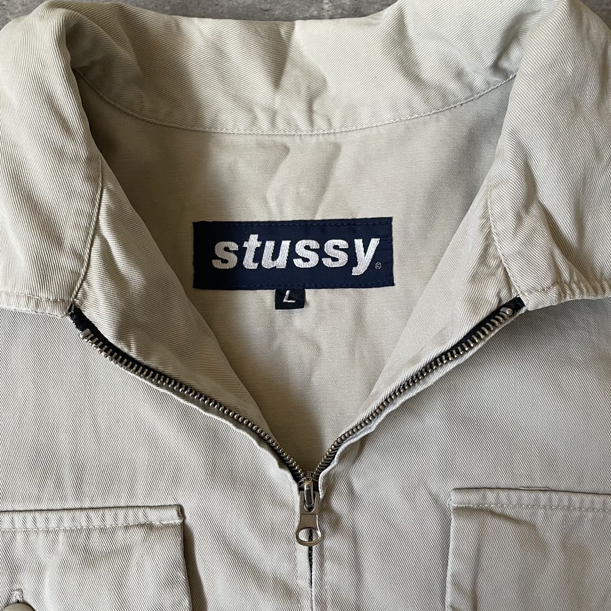 Stussy × Vintage Vintage 90s Stussy Zipper Worker Jacket Style Size US L / EU 52-54 / 3 - 4 Thumbnail