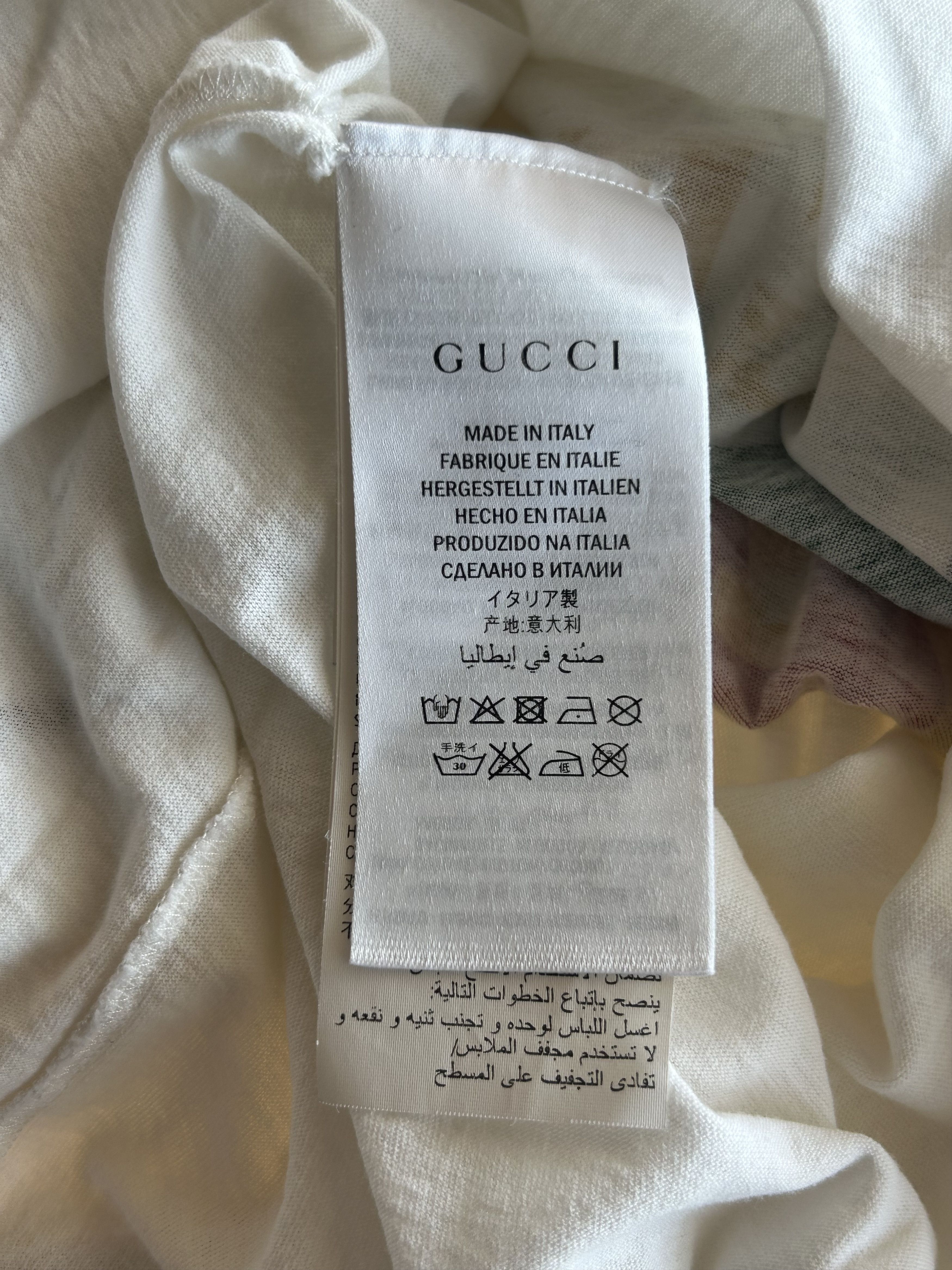 Gucci Gucci White Bootleg Logo Embroidered T-Shirt Size US XS / EU 42 / 0 - 5 Thumbnail