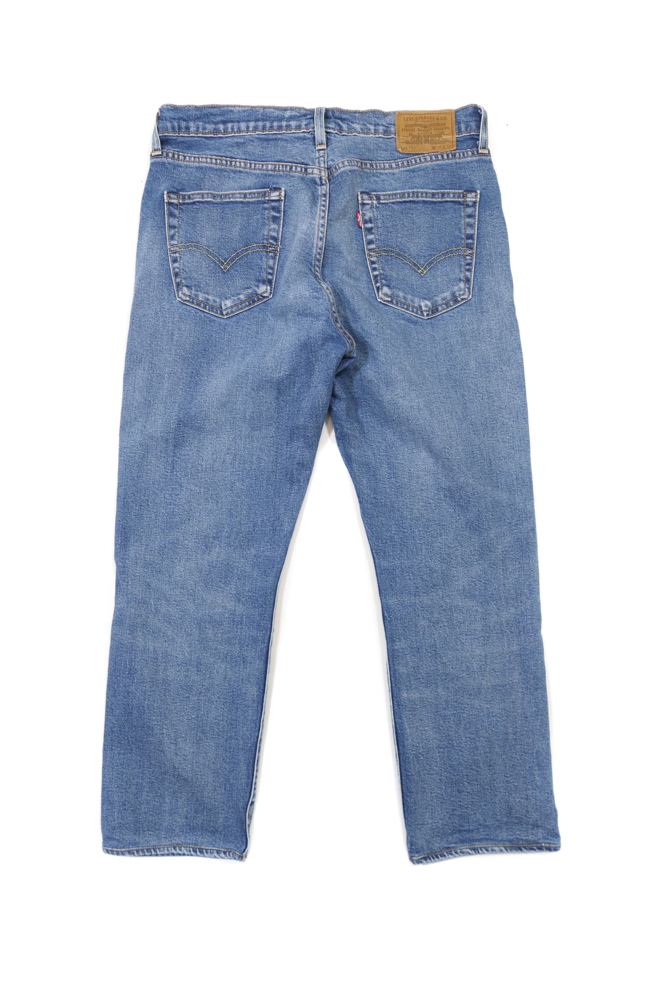 Levi's 514 Big E Premium Selvedge Washed Cropped Jeans Size US 34 / EU 50 - 2 Thumbnail