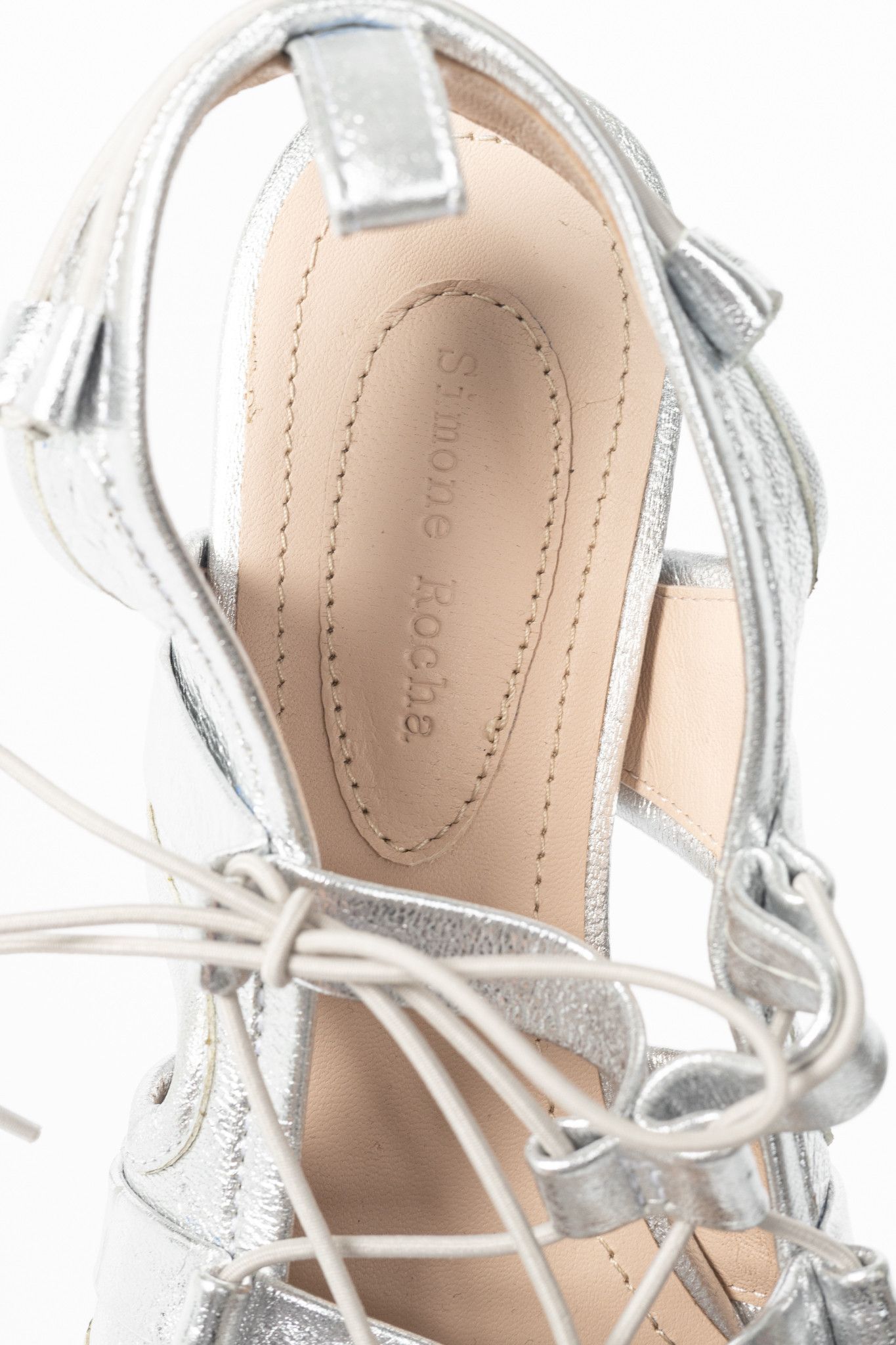 Simone Rocha Simone Rocha Silver Sporty Lace-Up Ballet Flats Size US 8.5 / IT 38.5 - 9 Thumbnail