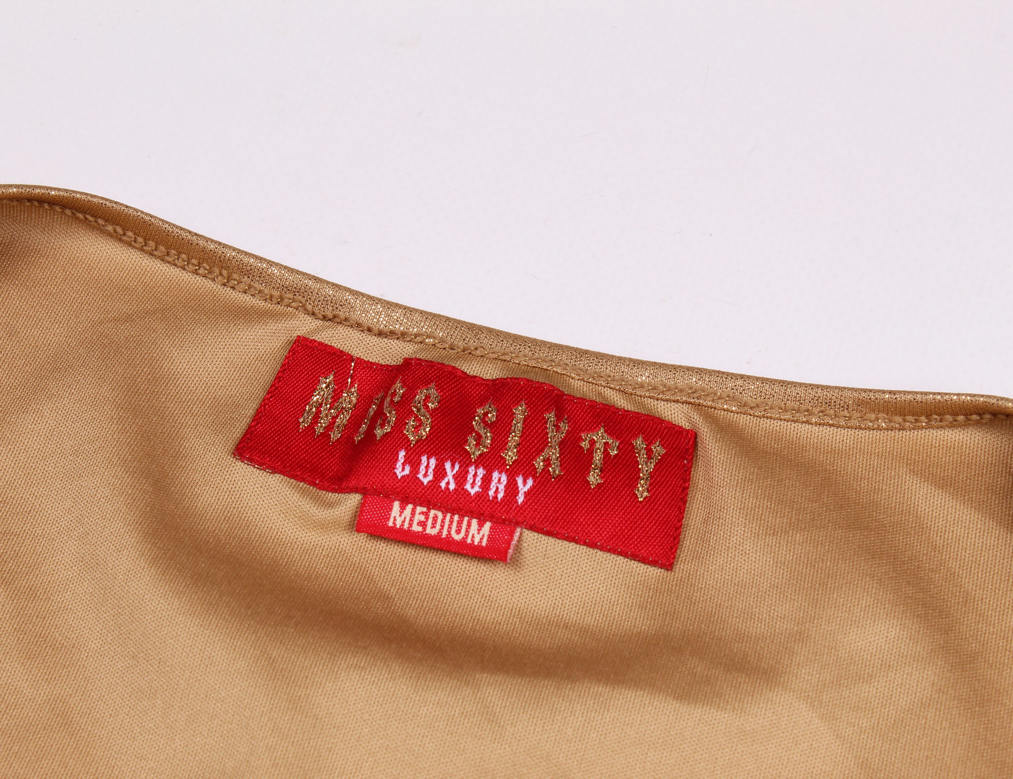 Miss Sixty Vintage Miss Sixty Luxury Gold Sparkle Y2K 3/4 Sleeve Top Size M / US 6-8 / IT 42-44 - 6 Thumbnail