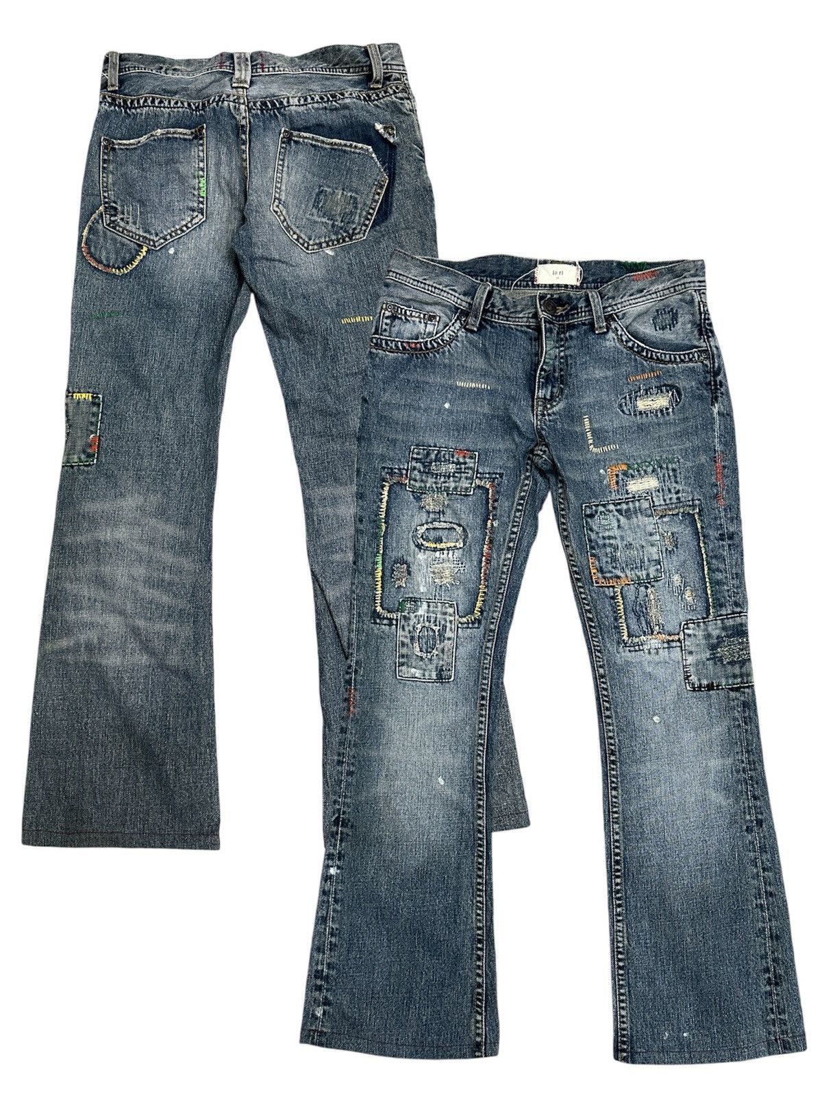 Other Japanese A'r Flare Recontructed Patchwork Flared Denim Size US 29 - 1 Thumbnail