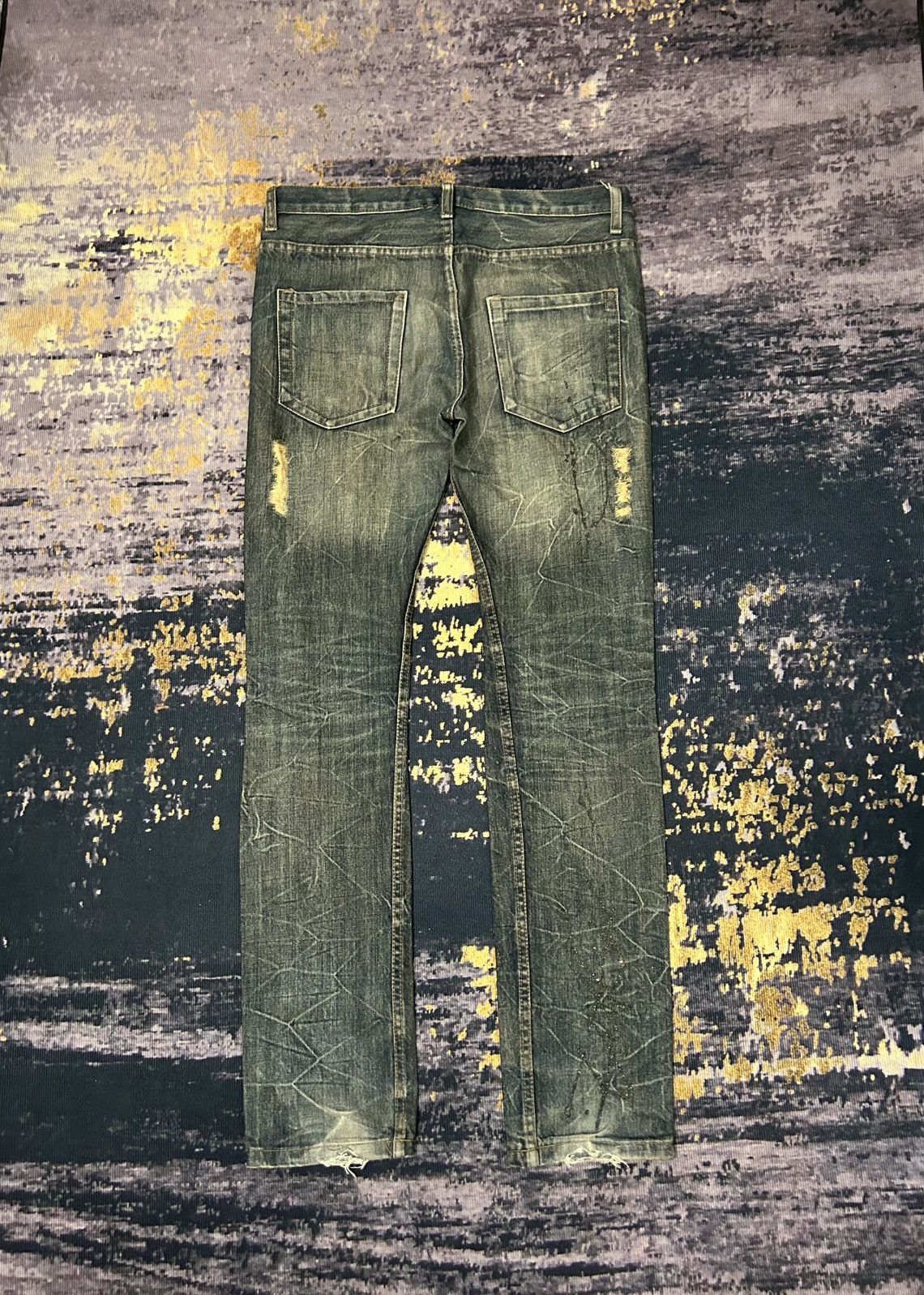 Tornado Mart Kui Mudwash Clawmark Distressed Jeans Size US 36 / EU 52 - 2 Thumbnail