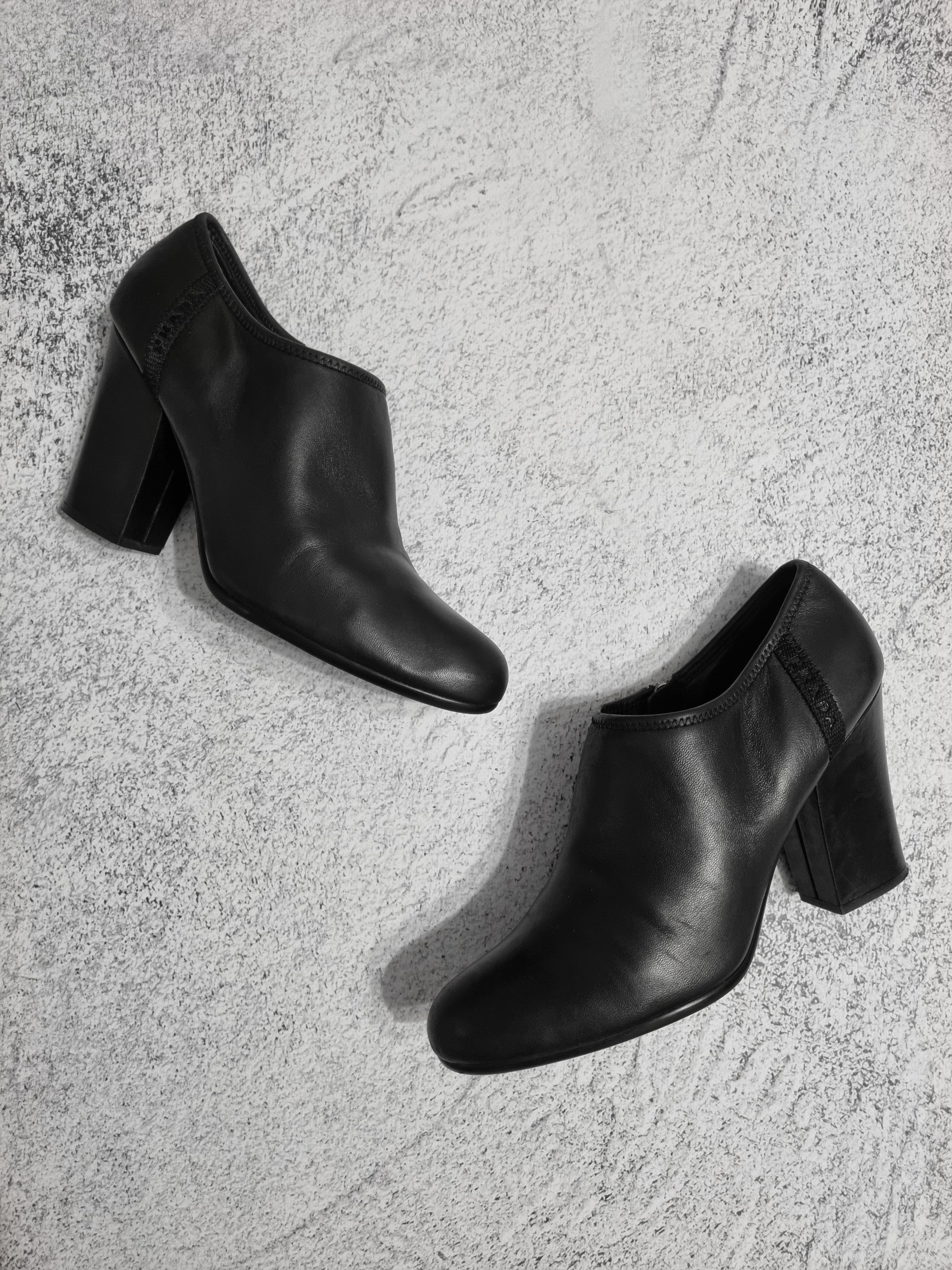 Prada Vintage Prada Leather Zip-Up Heeled Ankle Boots Shoes Size US 8 / IT 38 - 2 Thumbnail