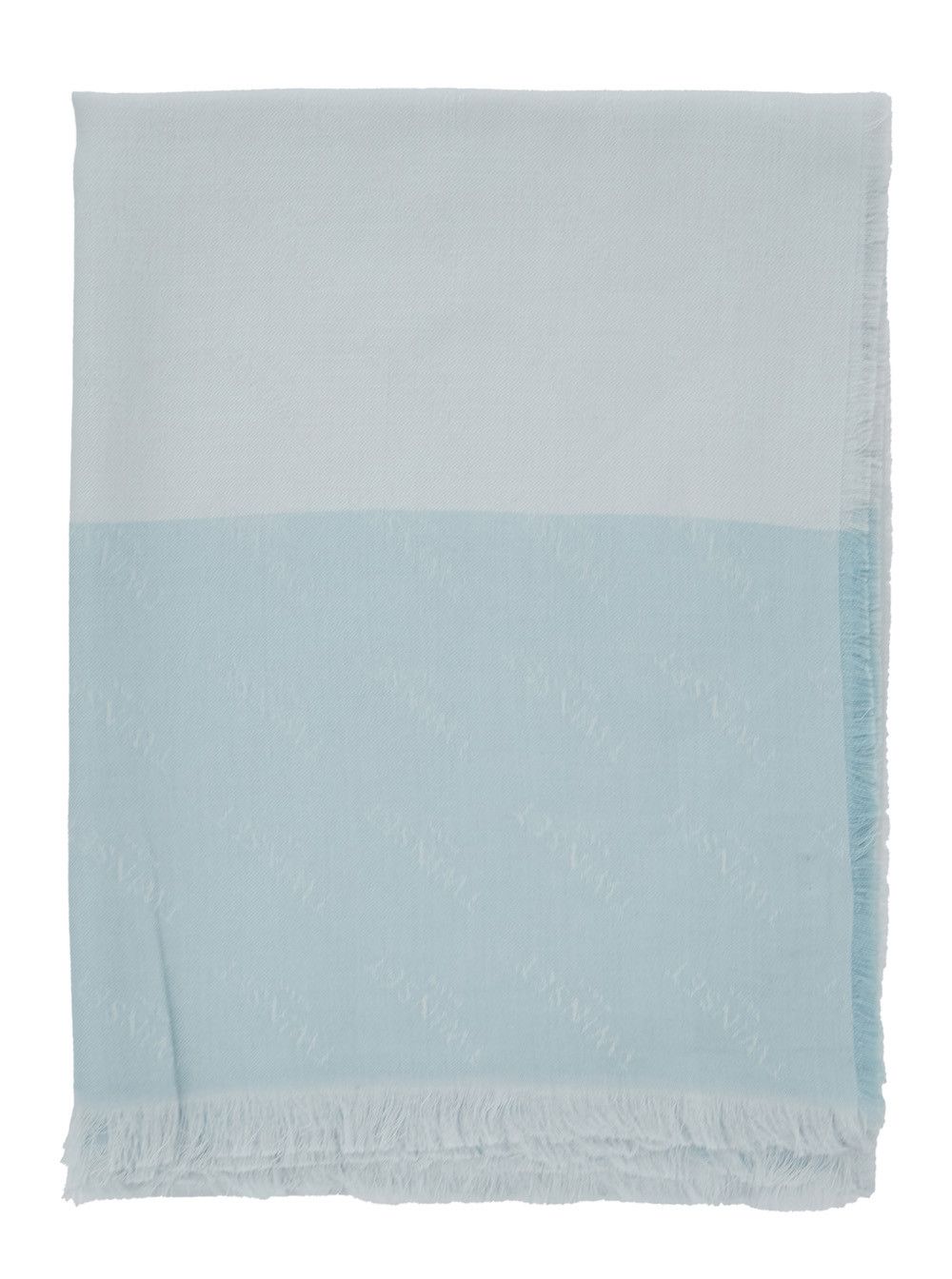 TWINSET Fringed Edge Scarf in Blue Wool Blend for Women Size ONE SIZE - 1 Thumbnail