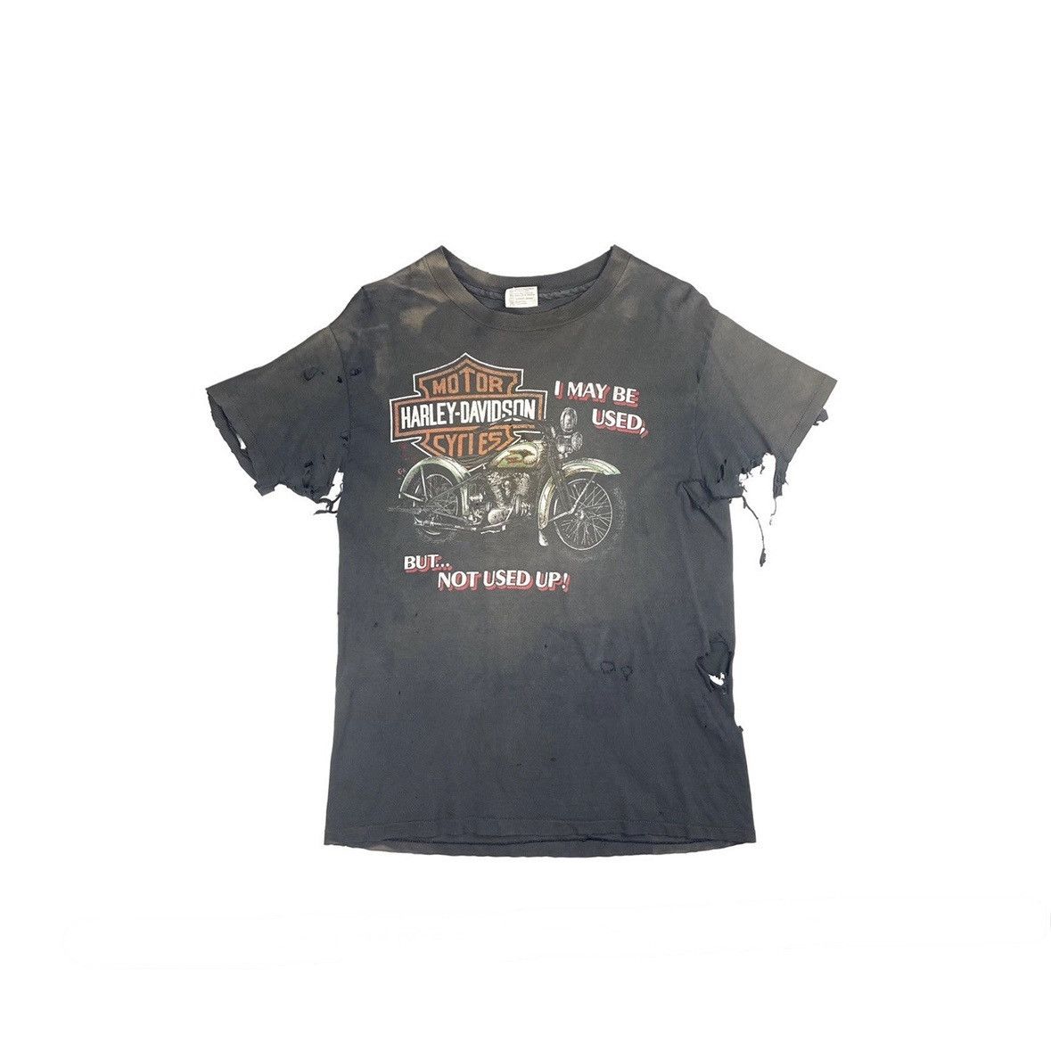 Harley Davidson VINTAGE 80'S THRASHED FADED HARLEY DAVIDSON T-SHIRT Size US L / EU 52-54 / 3 - 1 Thumbnail