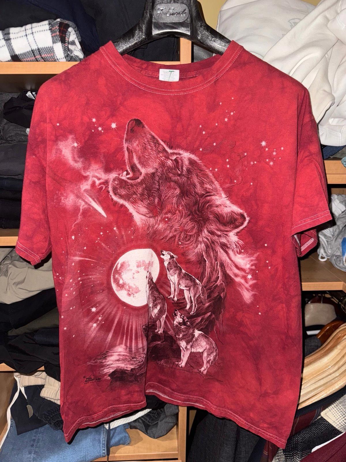 The Mountain The Mountain Red Tie Dye Four Wolves Shirt Size L Rare Y2K Size US L / EU 52-54 / 3 - 2 Thumbnail