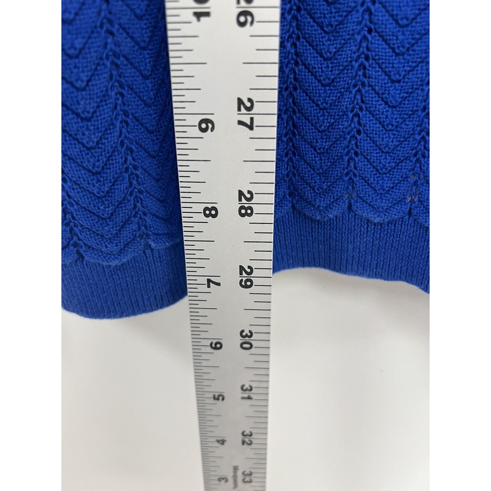 Robert Talbott Talbots 100% Pima Cotton Cardigan XL Royal Blue A001481 Size XL / US 12-14 / IT 48-50 - 8 Thumbnail