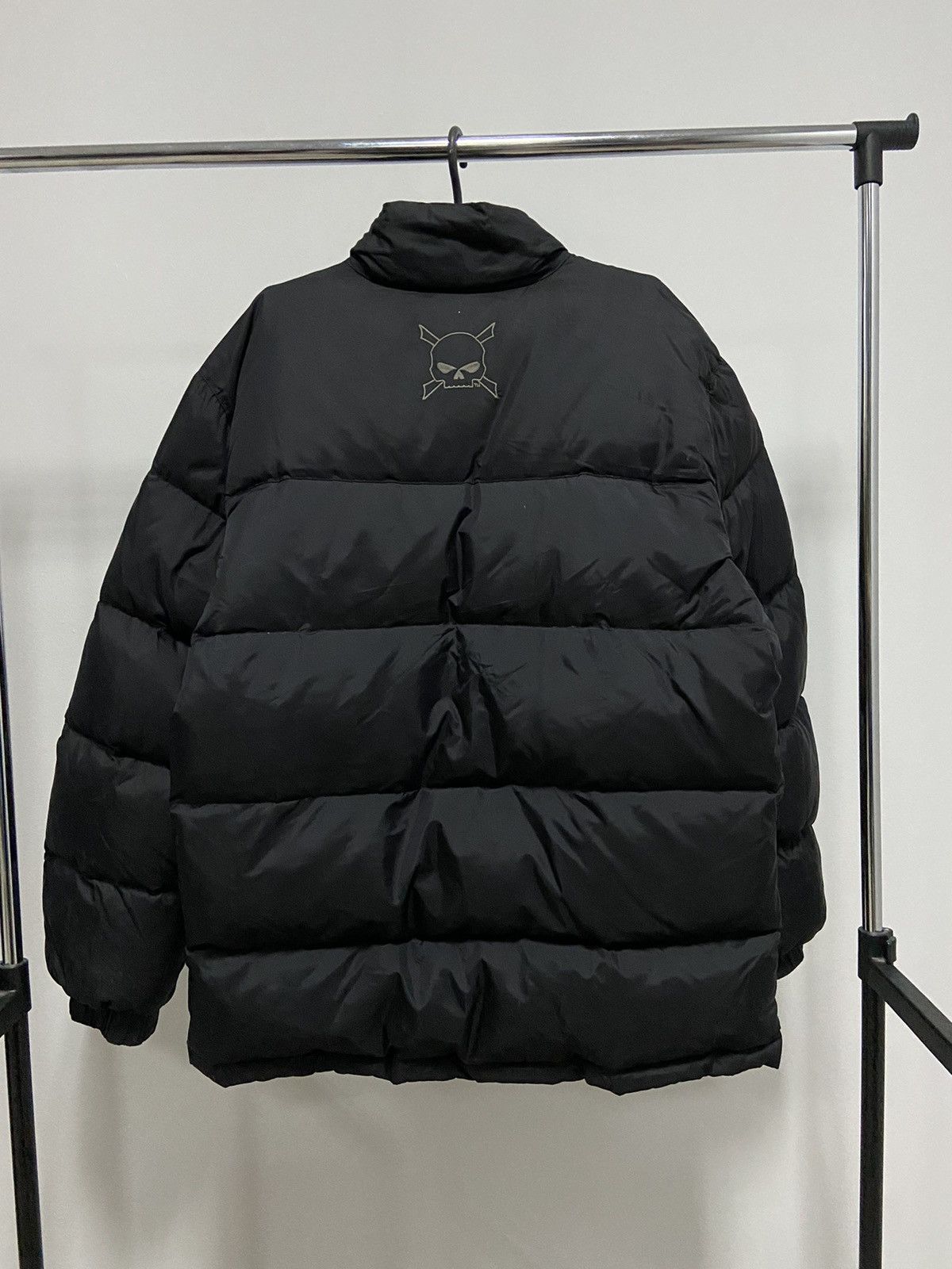 Harley Davidson × Vintage Harley Davidson skull ☠️ logo puffer jacket vintage racing Size US M / EU 48-50 / 2 - 1 Thumbnail