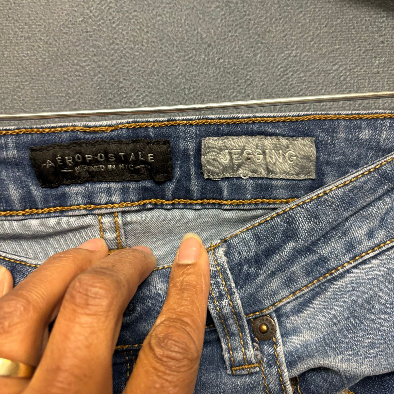 Aeropostale Aeropostale Jegging Jeans 10 Reg Womens Stretch Distress Y2K Size 32" / US 10 / IT 46 - 4 Thumbnail