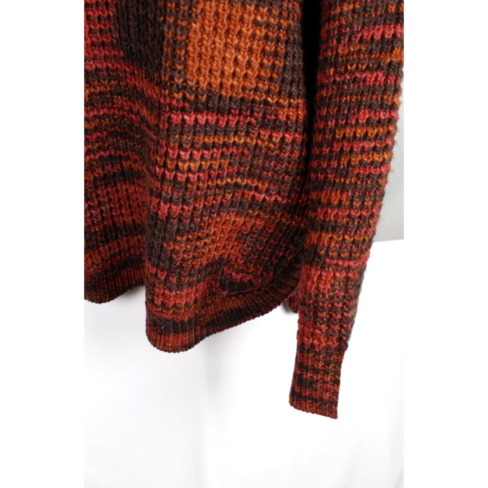 Vintage Cotton & Rye Women's Sweater Cable Knit Tassels Western XXL Fall Brown Red Size XXL / US 16-18 / IT 52-54 - 6 Thumbnail