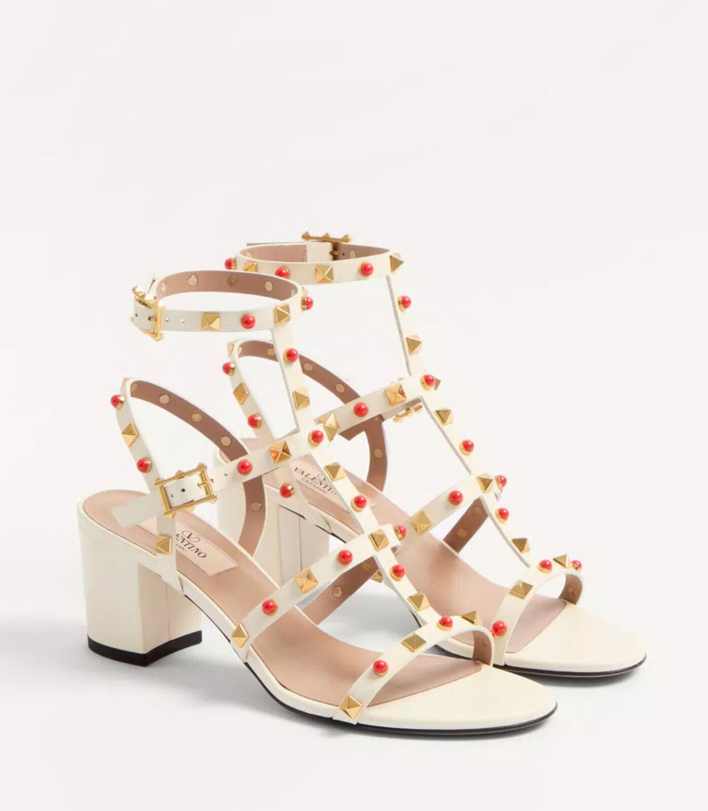 Other Valentino Rockstud Cabochon Stone Sandal Size US 7.5 / IT 37.5 - 2 Thumbnail