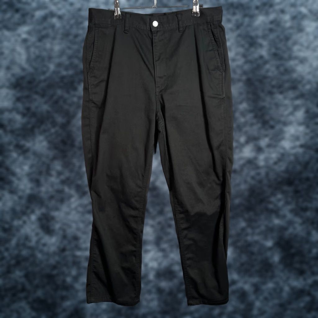 Huf Huf Mens Size 30 Black 3D Fit Chino Pants Cotton Blend Size US 30 / EU 46 - 1 Thumbnail
