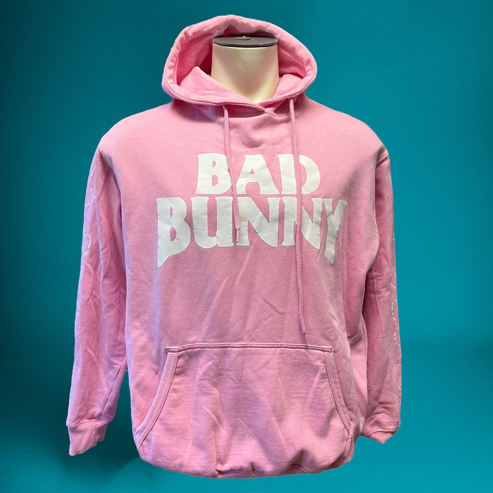 Bad bunny pink hoodie sale