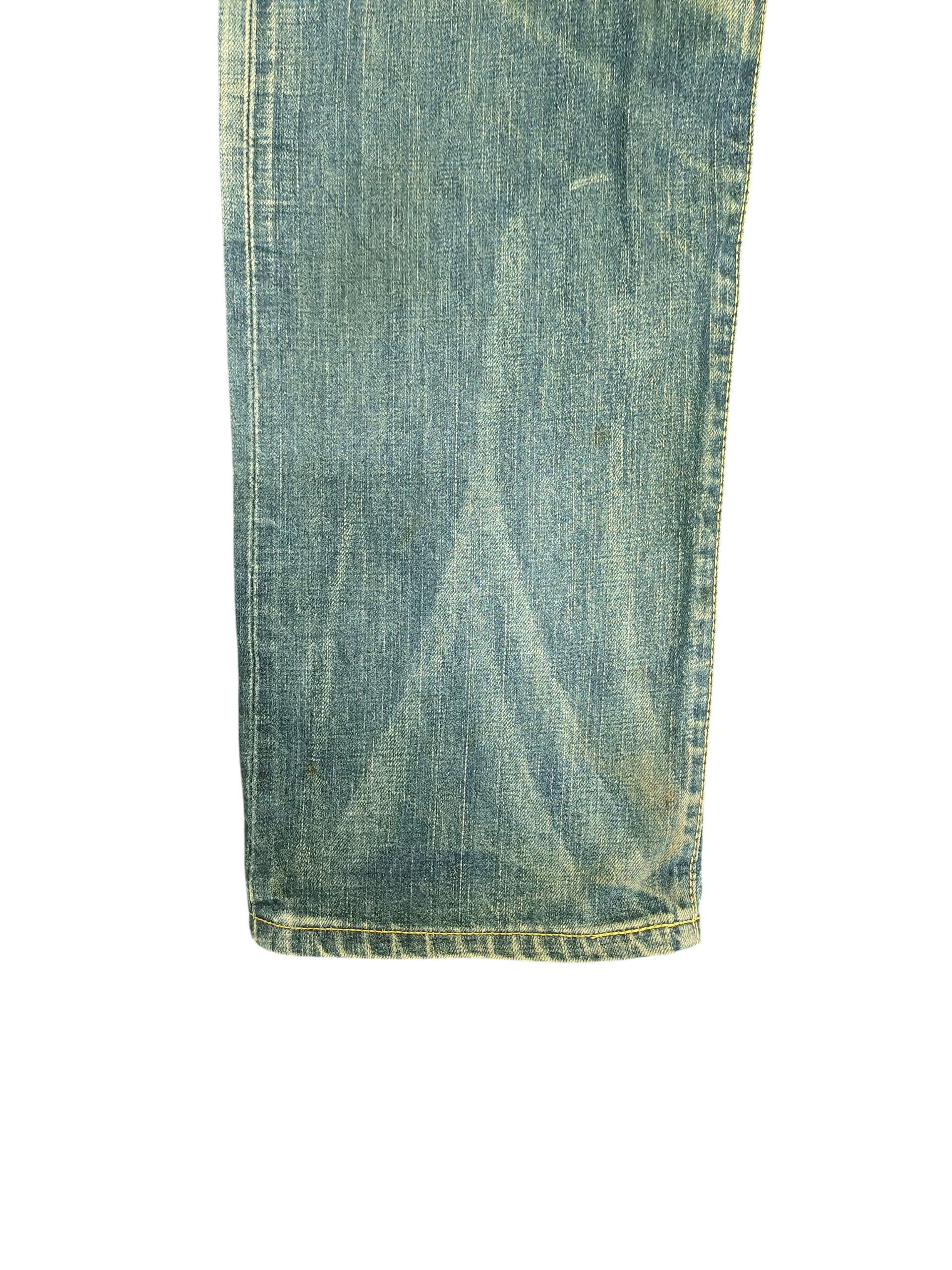 Kapital Vintage Edwin 505Z Selvage Clawmark Distress Denim Jeans Size US 35 - 6 Thumbnail
