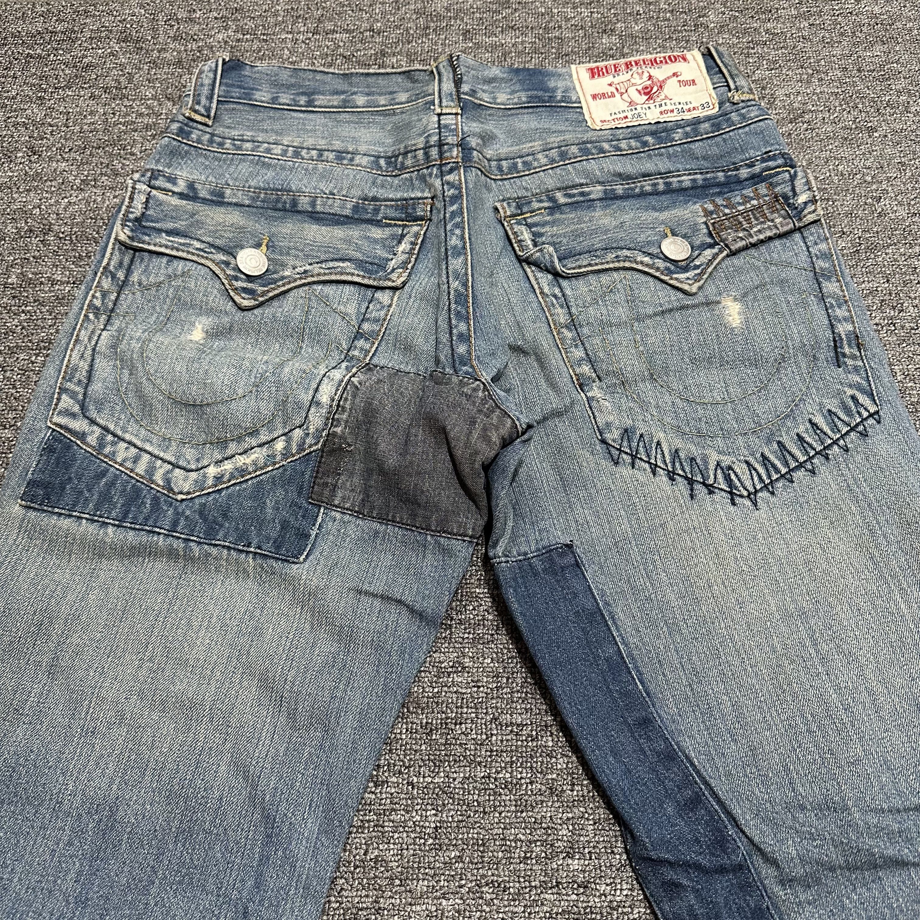 True Religion True Religion Patchwork Distressed Denim Rare Size US 34 / EU 50 - 4 Thumbnail