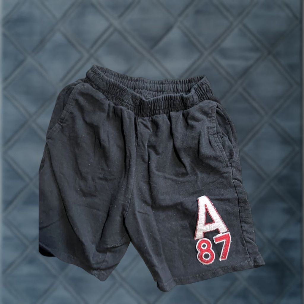 Vintage Aéropostale Shorts Mens Small Black Flat Front Cargo Pocket Casual Sleepwear Size US 29 - 1 Thumbnail