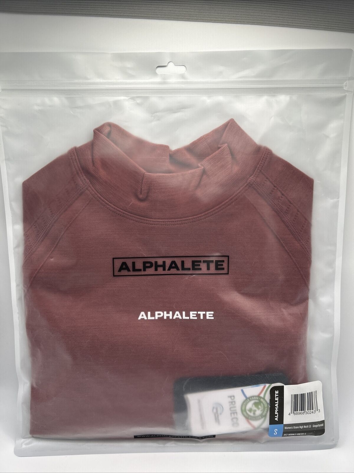 Alphalete Athletics Alphalete Women's Ozone High Neck Long Sleeve Crop - Ginger Size S / US 4 / IT 40 - 5 Thumbnail
