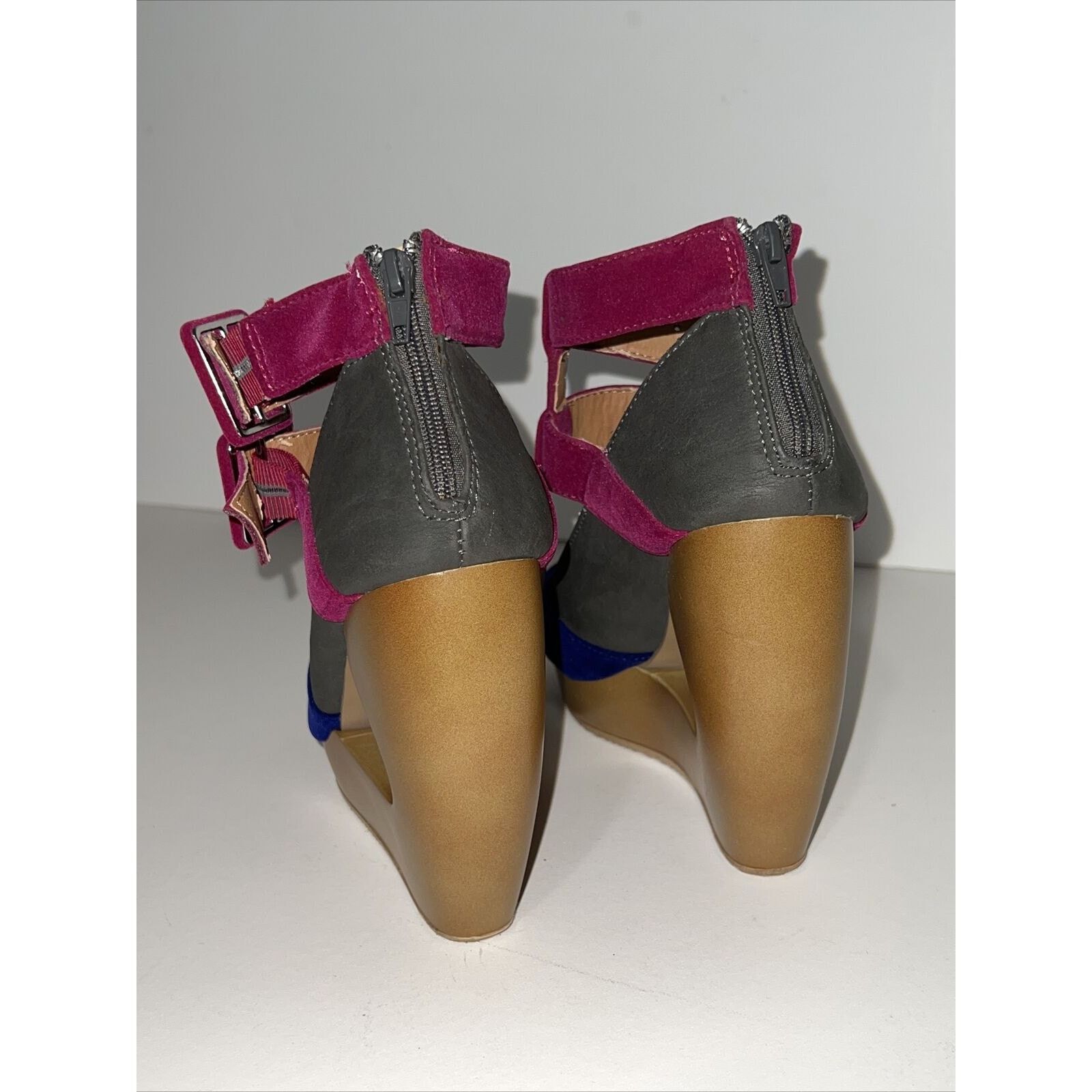 Other Qupid LISBETH 6.5 Ankle Strap Buckle Wedge Platform Sandals Size US 6.5 / IT 36.5 - 8 Thumbnail