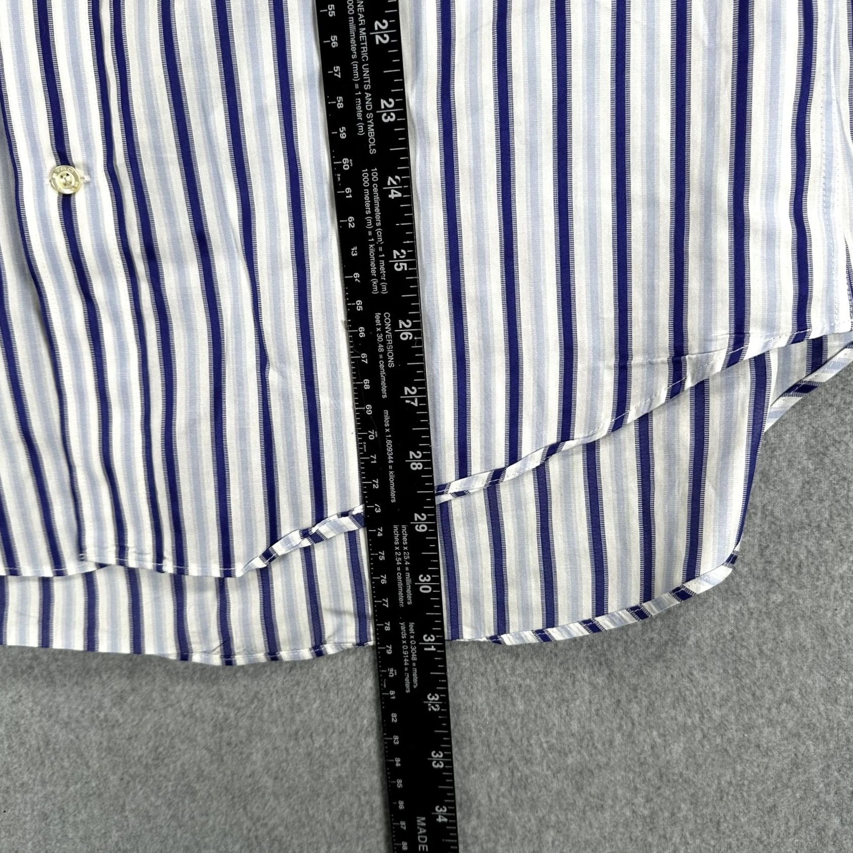Etro Etro Dress Shirt Mens M Blue Stripe Spread Collar Made Italy Size 40R - 5 Thumbnail