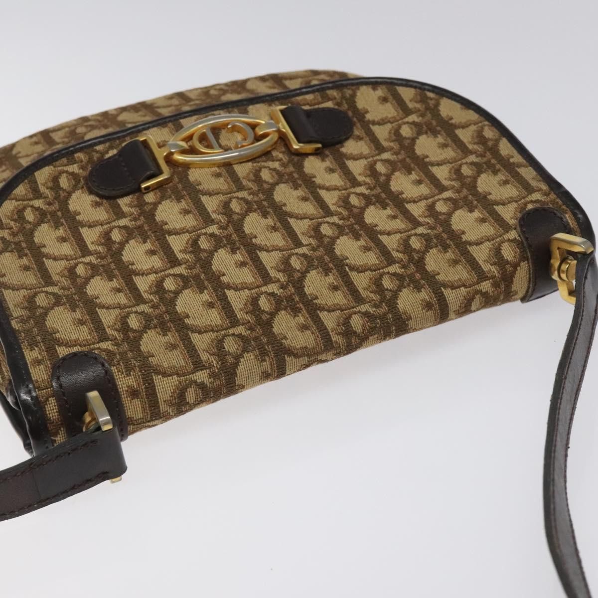 Dior DIOR Trotter Canvas Shoulder Bag Brown Gold Size ONE SIZE - 6 Thumbnail