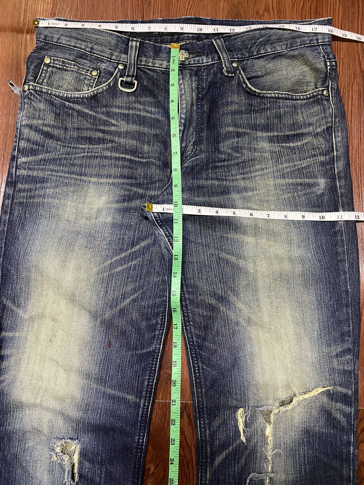 Edwin Vintage EdwiN XVS Blue wash Distressed Jeans Size US 36 / EU 52 - 8 Thumbnail