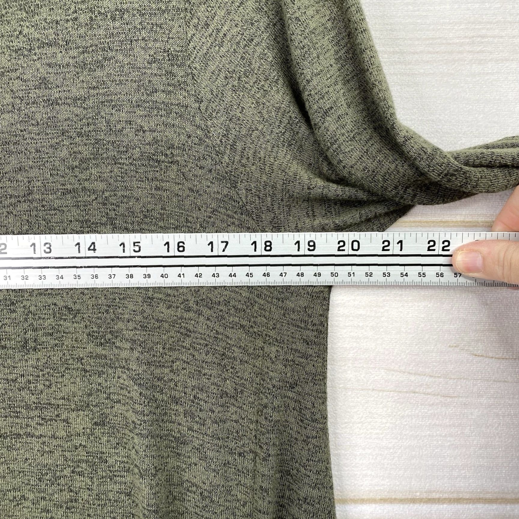 Vintage Maurices Tunic Blouse 1X Green Space Dye Knit Pockets Stretch Relaxed Size XL / US 12-14 / IT 48-50 - 5 Thumbnail