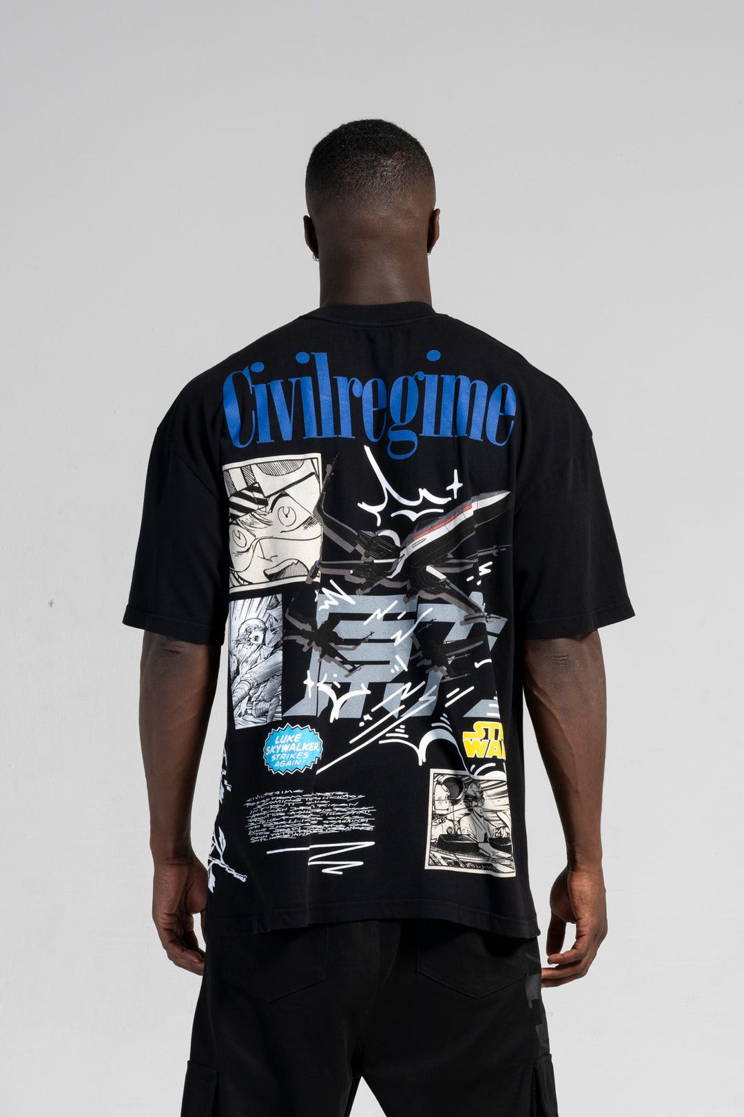 Civil Regime Luke Manga American Classic Oversized Tee in Black Size US L / EU 52-54 / 3 - 5 Thumbnail