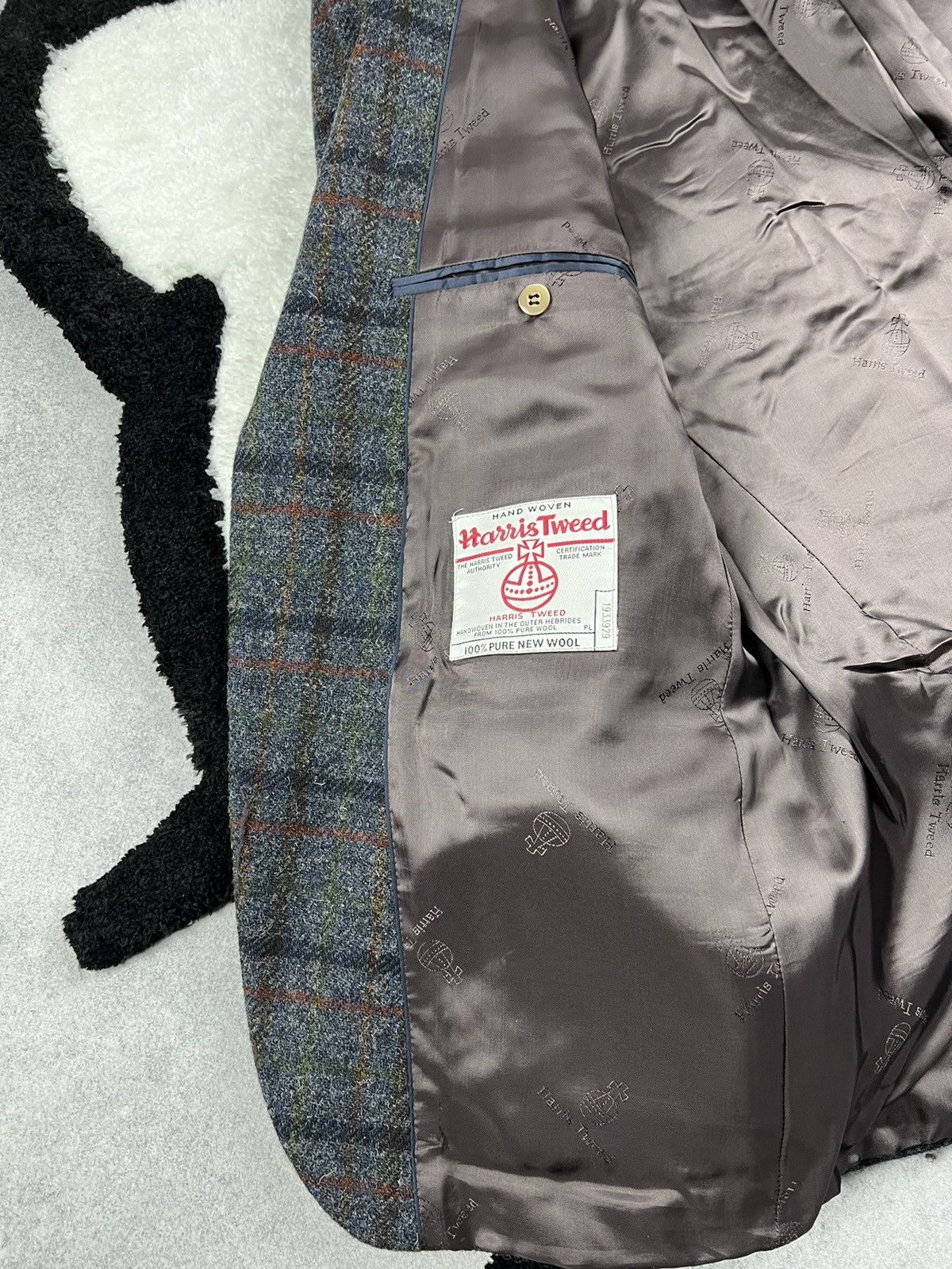 Harris Tweed Vintage Harris Tweed&Carl Gross Hand Woven Wool Blazer Size 44R - 8 Thumbnail